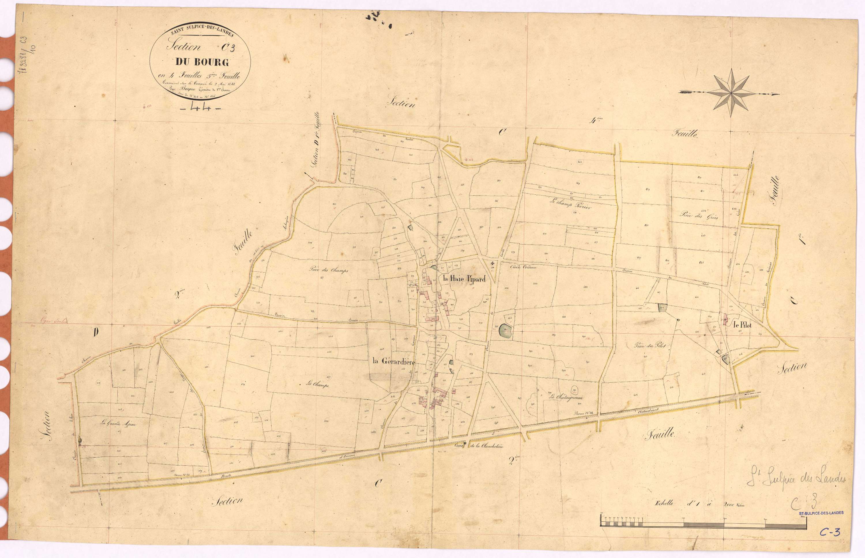 Saint-Sulpice-des-Landes - Section C3 Bourg (section du) ; 414-635