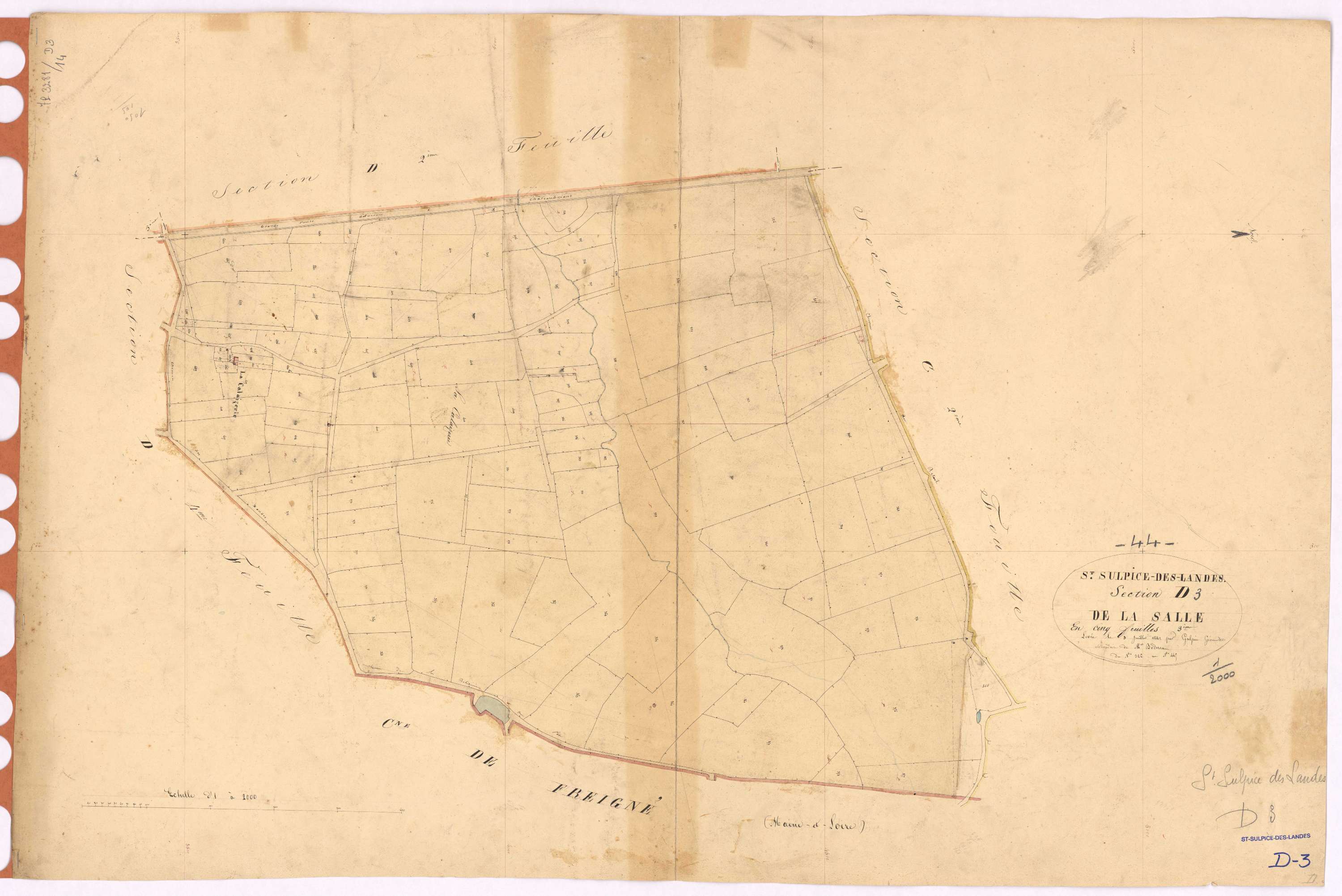 Saint-Sulpice-des-Landes - Section D3 Salle (section de La) ; 326-445