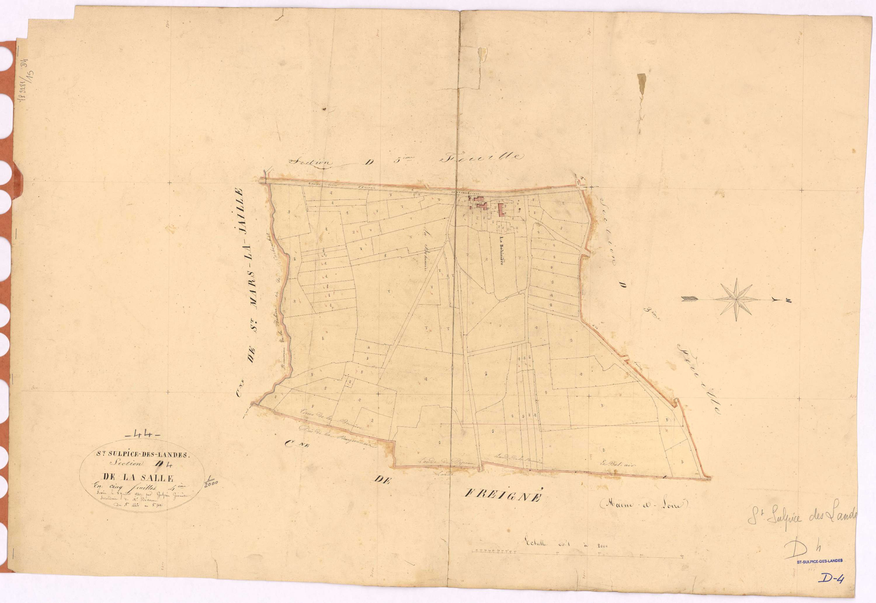Saint-Sulpice-des-Landes - Section D4 Salle (section de La) ; 446-544
