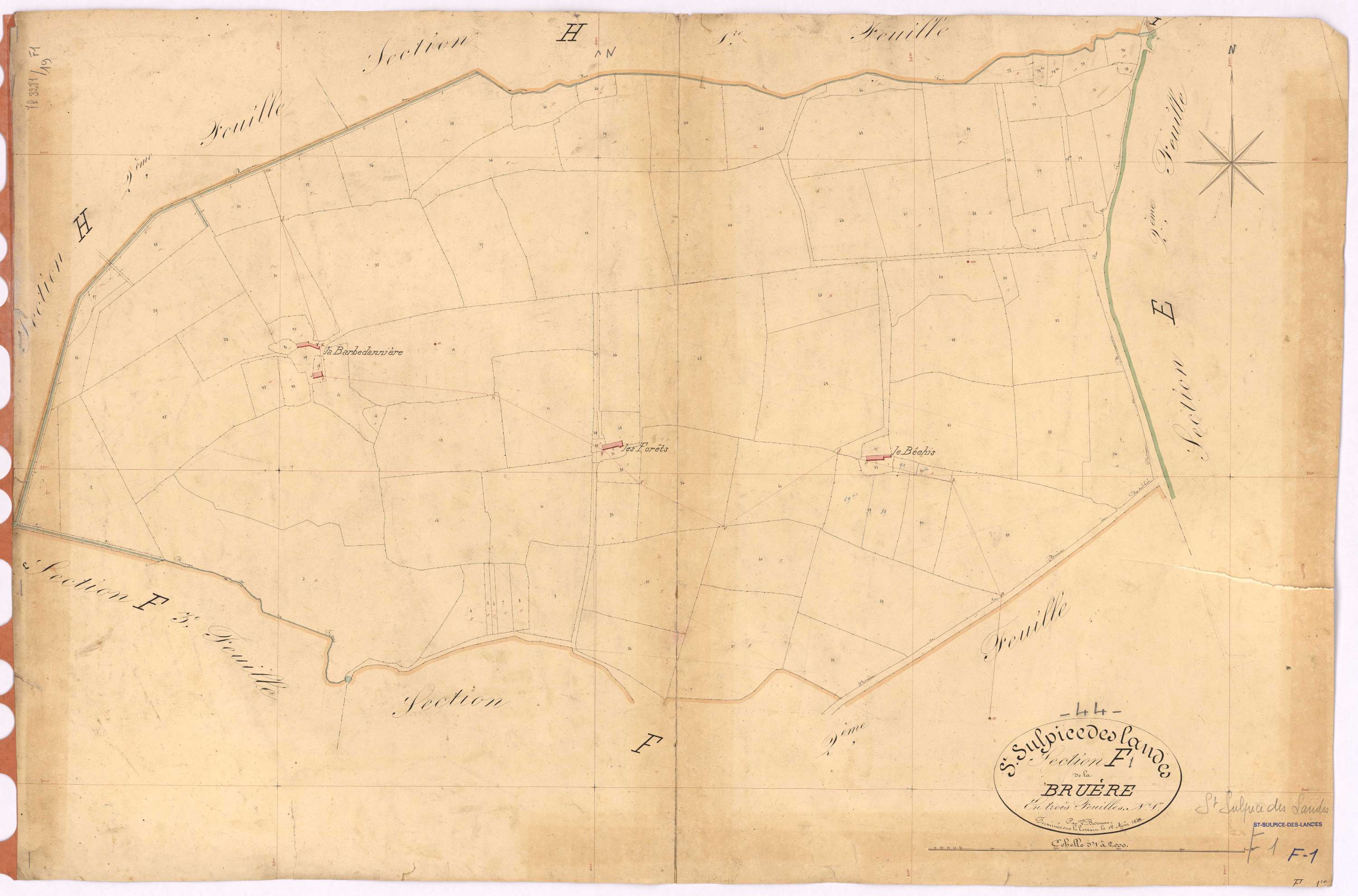 Saint-Sulpice-des-Landes - Section F1 Bruère (section de La)