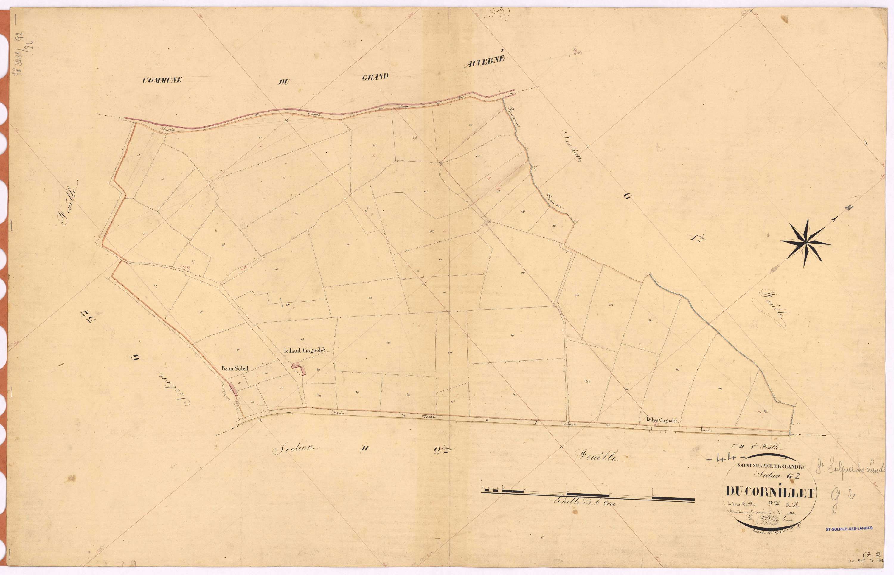 Saint-Sulpice-des-Landes - Section G2 Cornillet (section du) ; 275-327
