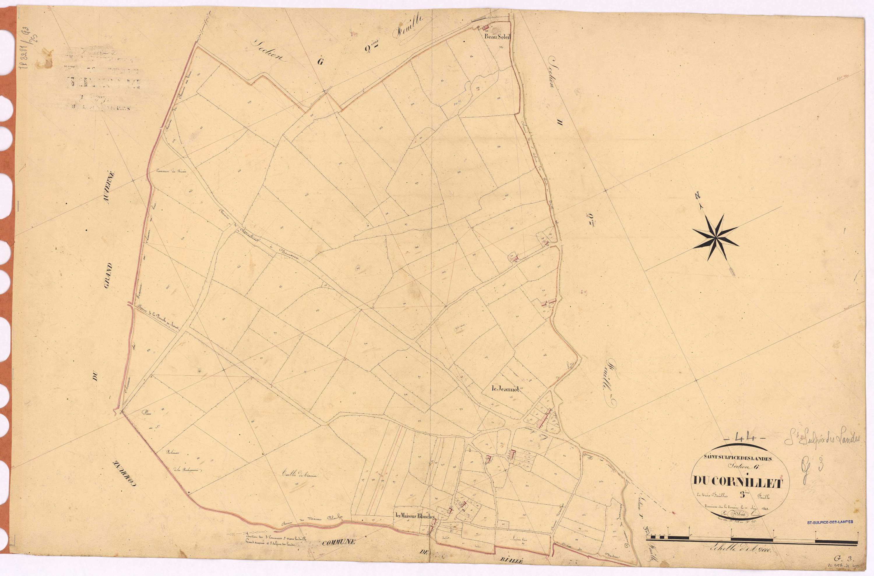 Saint-Sulpice-des-Landes - Section G3 Cornillet (section du) ; 328-477