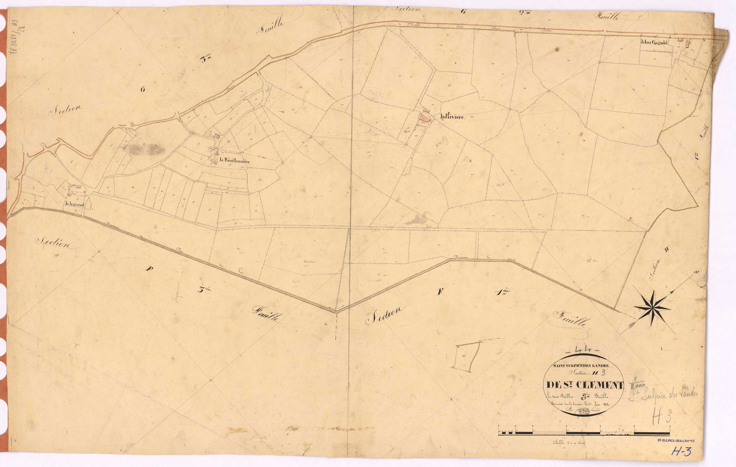 Saint-Sulpice-des-Landes - Section H3 Saint-Clément (section de)