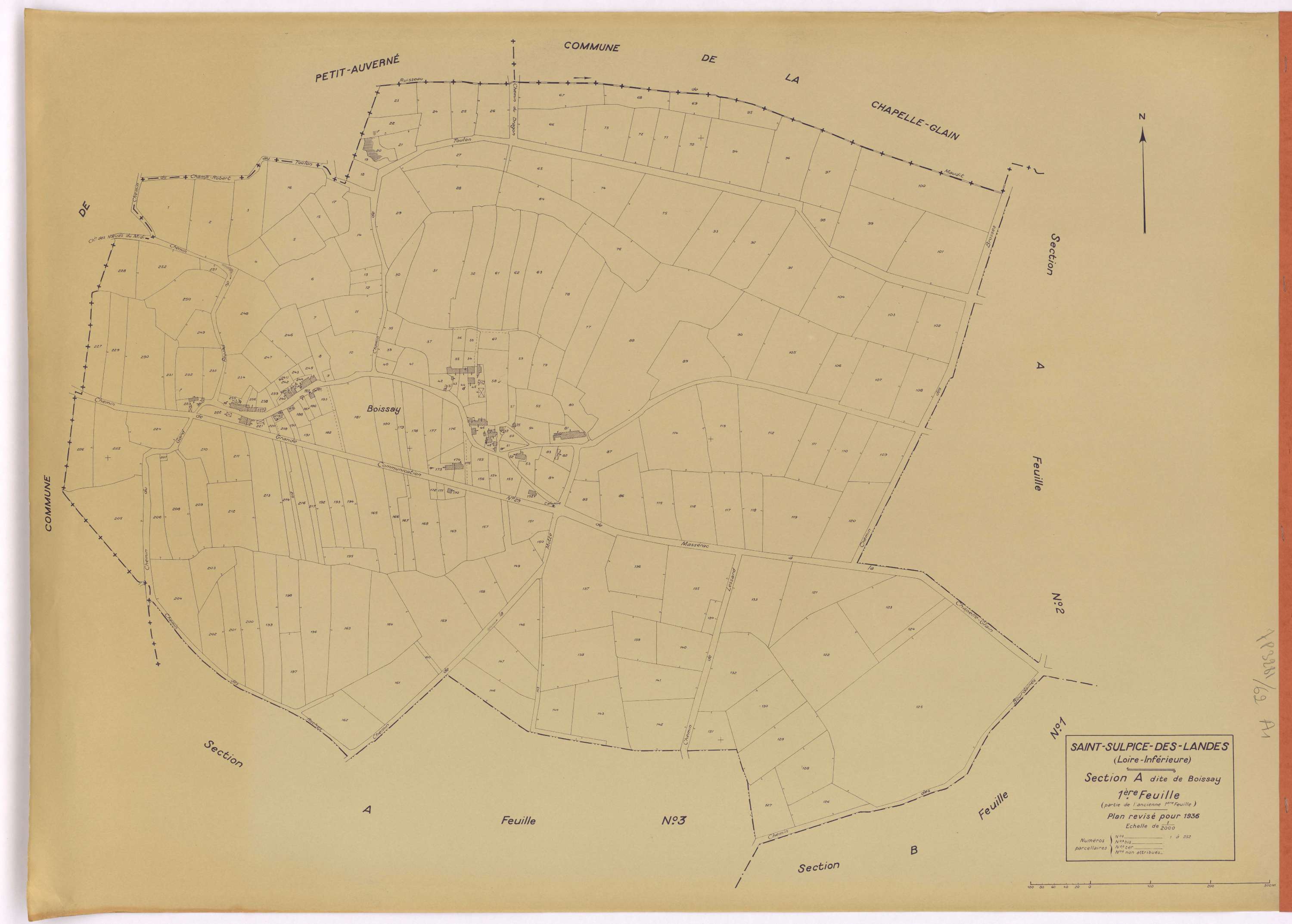 Saint-Sulpice-des-Landes - Section A1 Boissay (section de) ; 1-252