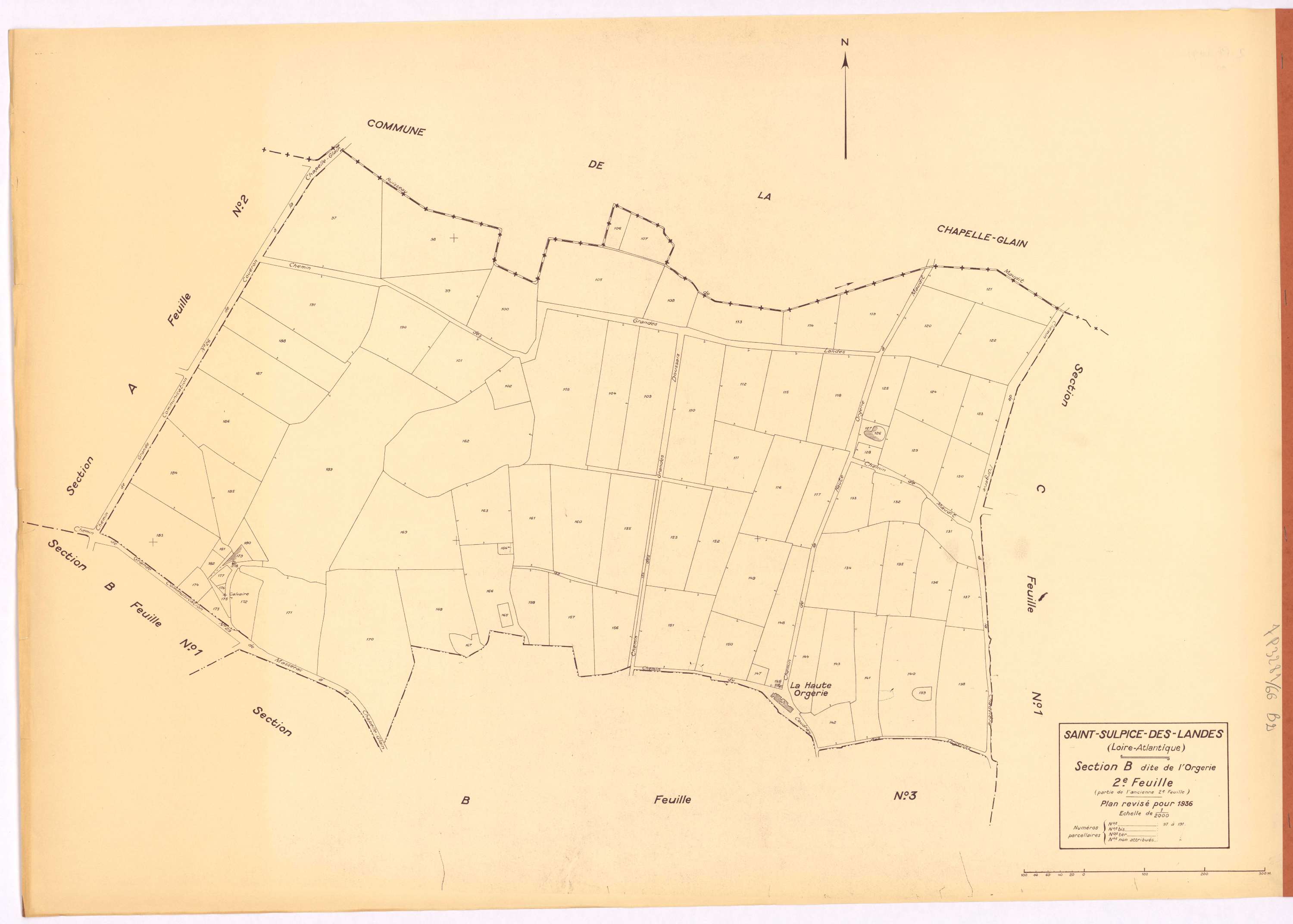 Saint-Sulpice-des-Landes - Section B2 Orgerie (section de l') ; 97-191