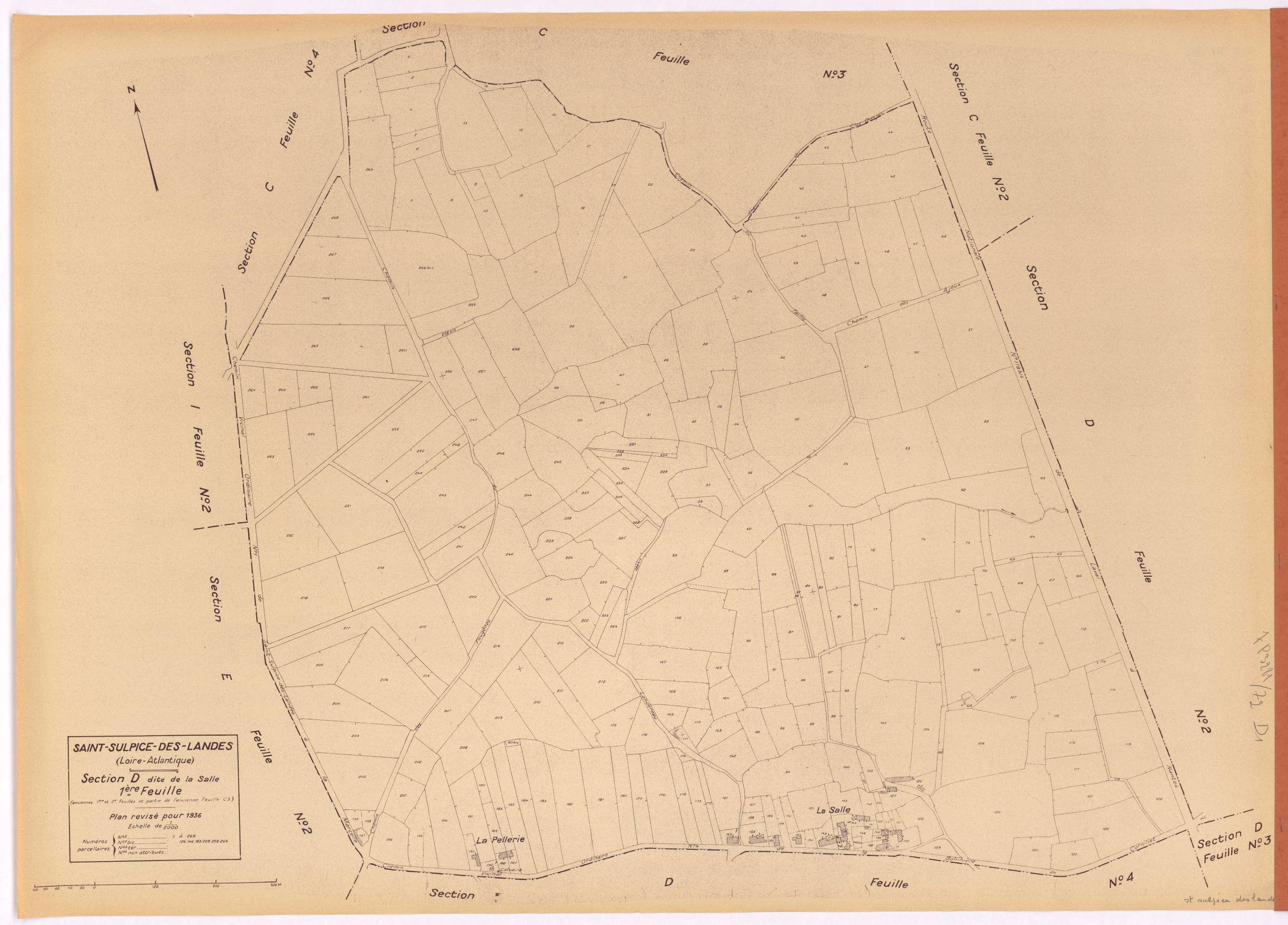 Saint-Sulpice-des-Landes - Section D1 Salle (section de La) ; 1-269