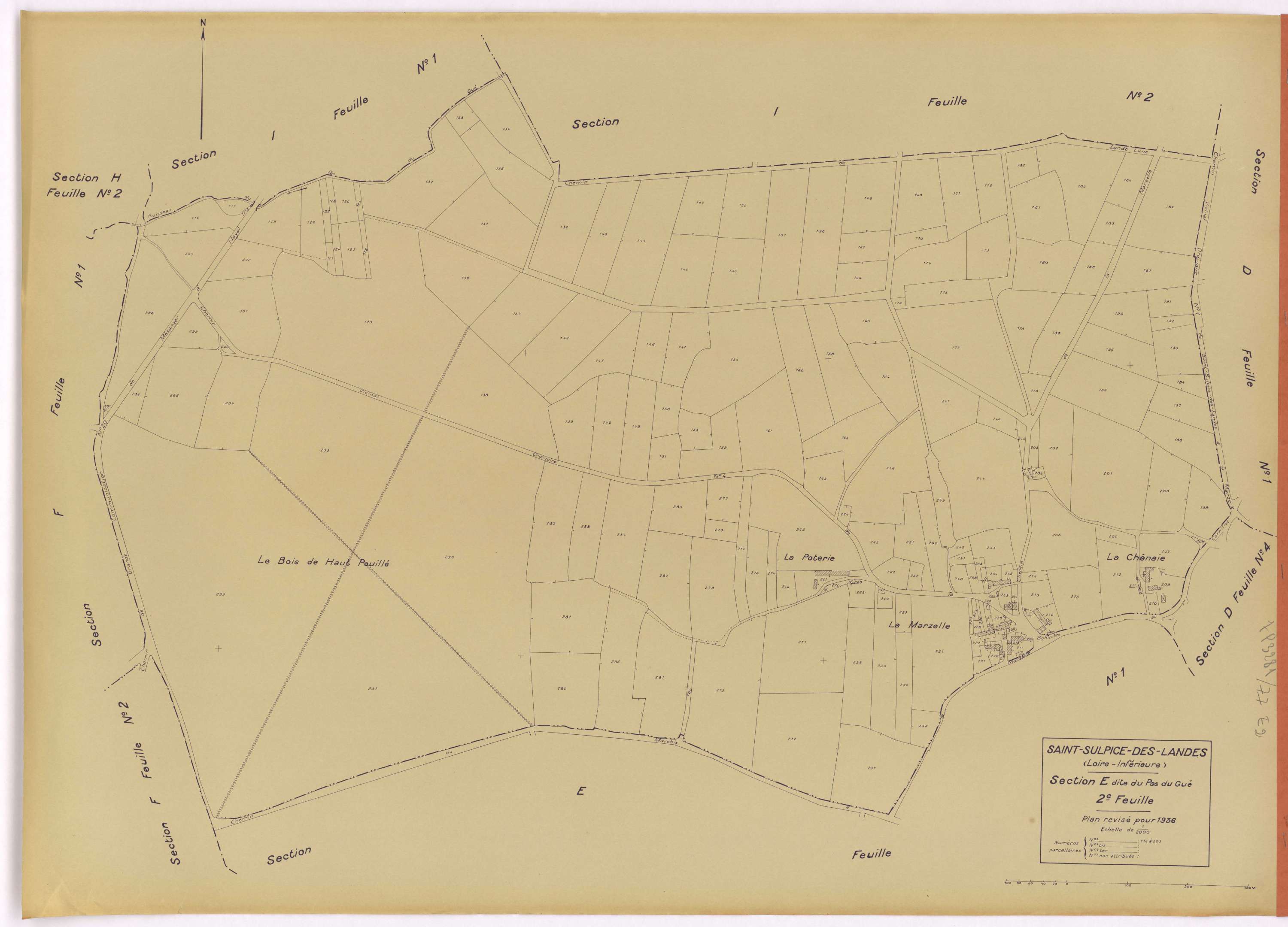 Saint-Sulpice-des-Landes - Section E2 Pas-du-Gué (section du) ; 116-303