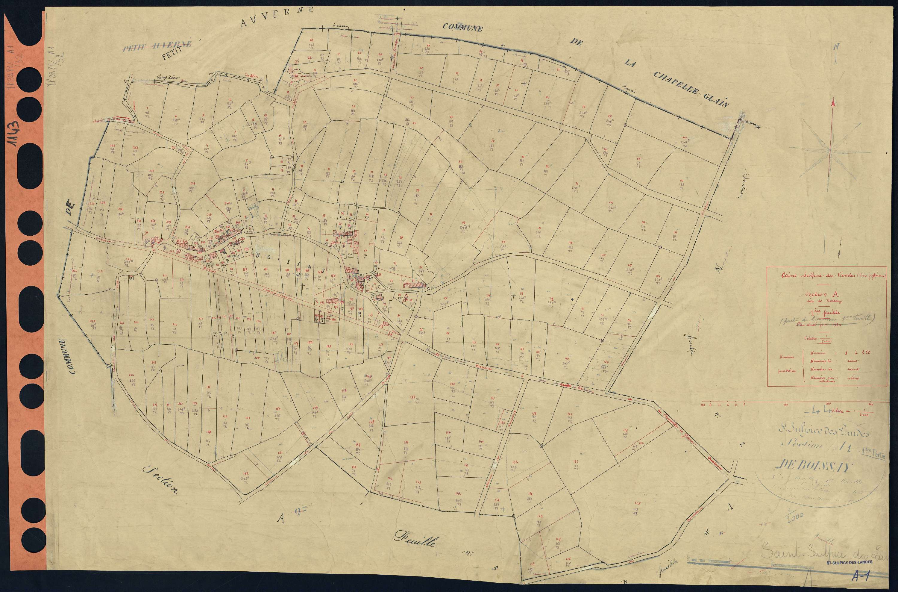 Saint-Sulpice-des-Landes - Section A1 Boissay (section de) . 1-252