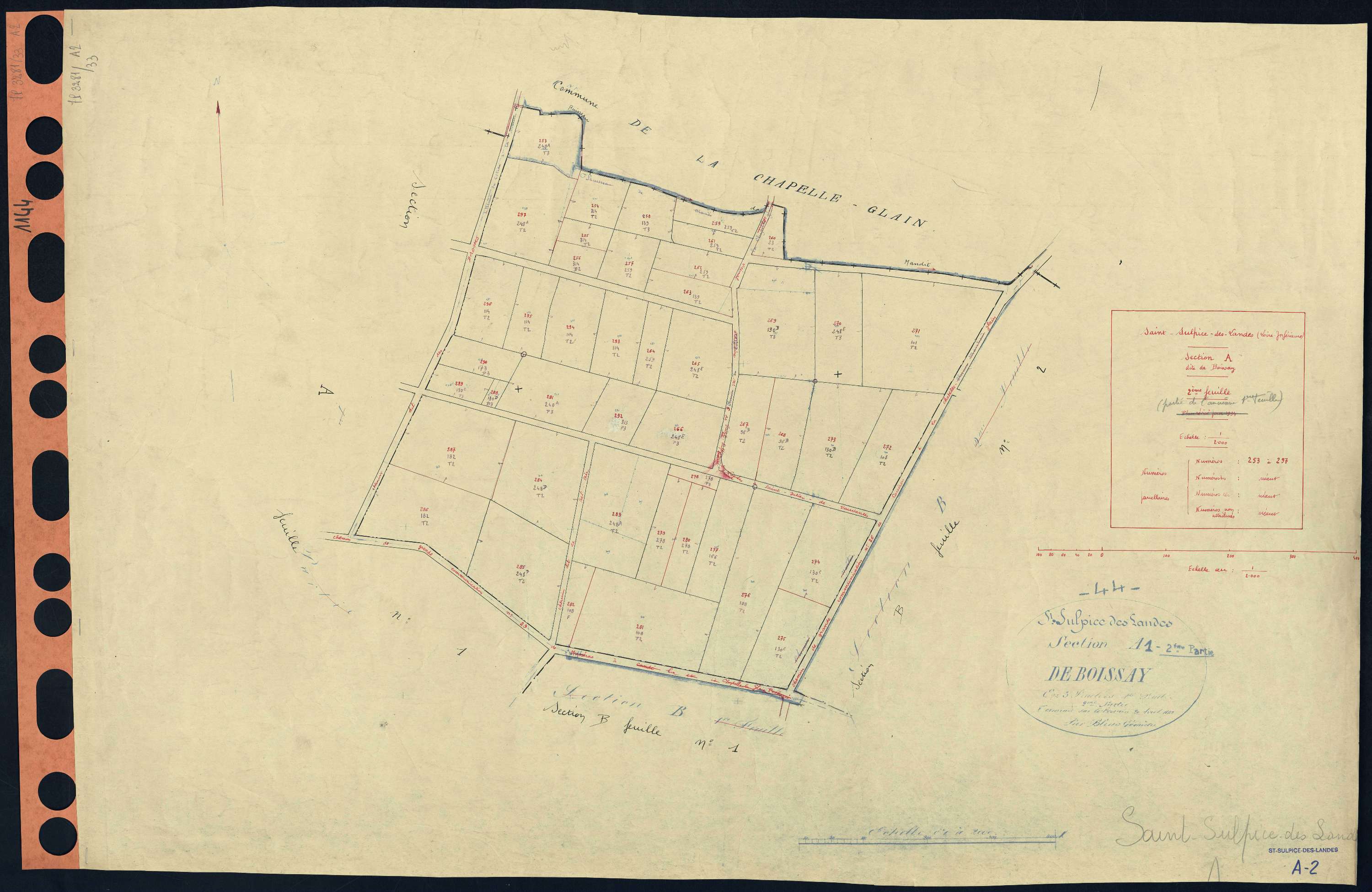 Saint-Sulpice-des-Landes - Section A2 Boissay (section de) . 253-297