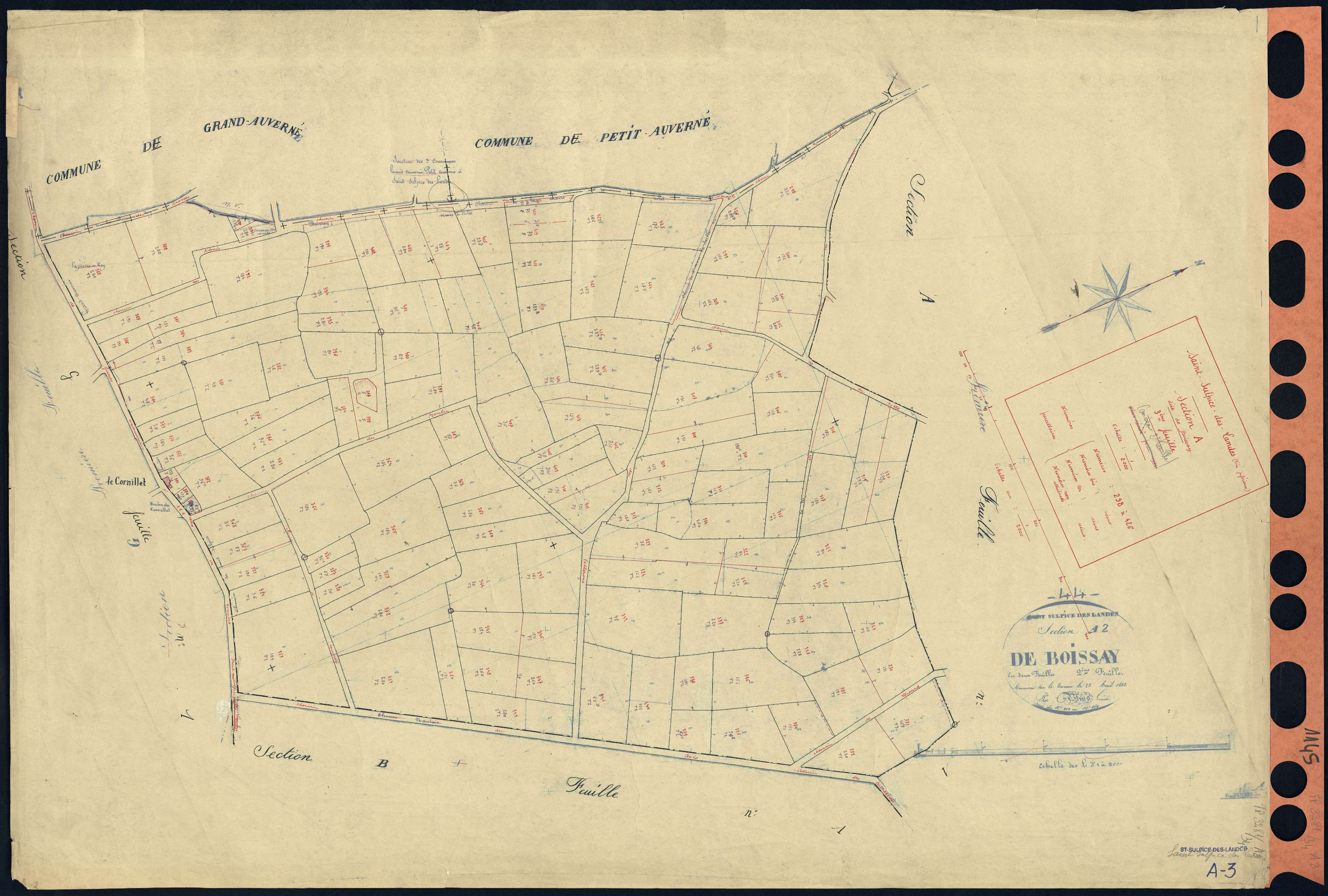 Saint-Sulpice-des-Landes - Section A3 Boissay (section de) . 298-426