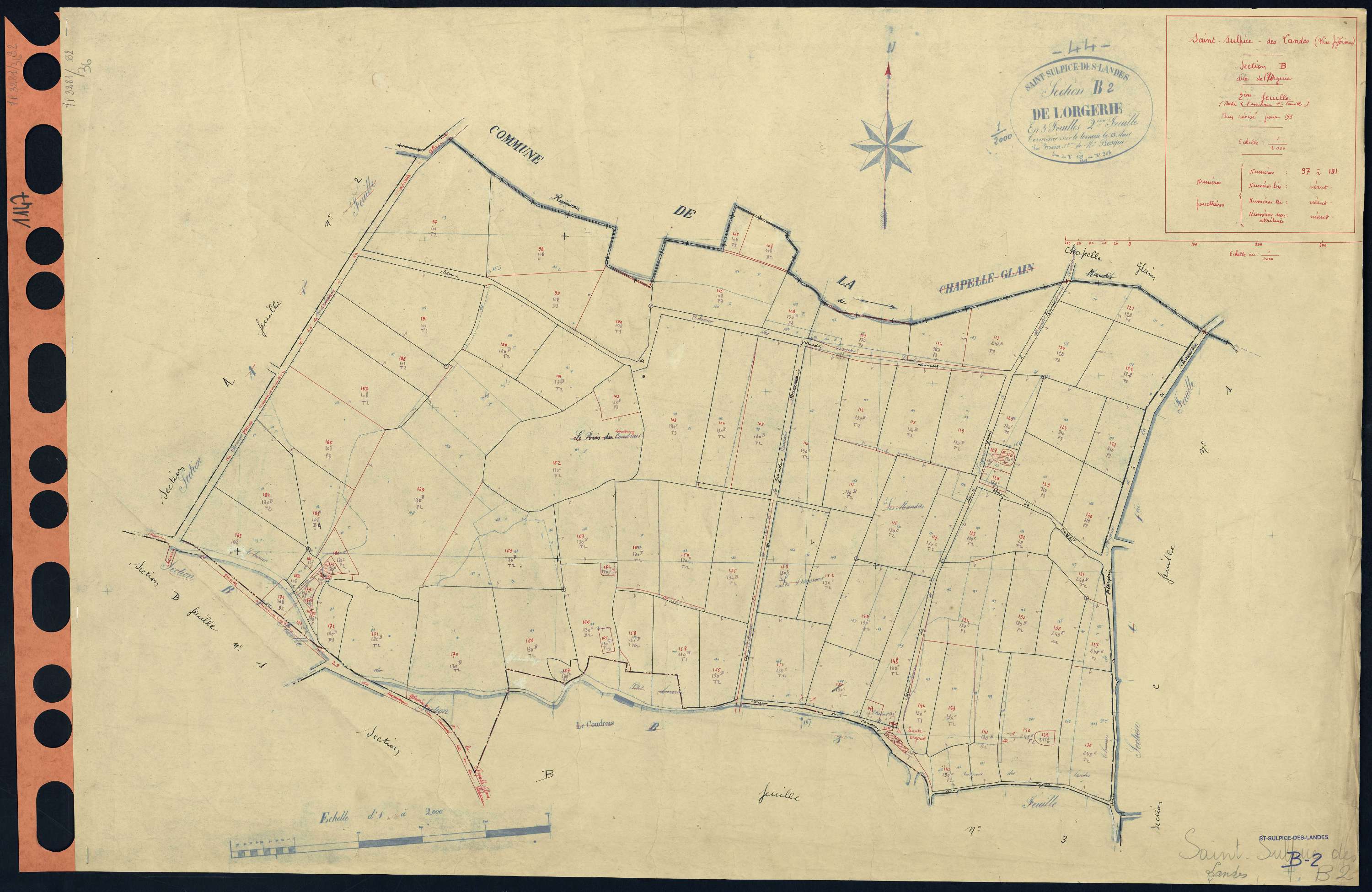Saint-Sulpice-des-Landes - Section B2 Orgerie (section de l') . 97-191