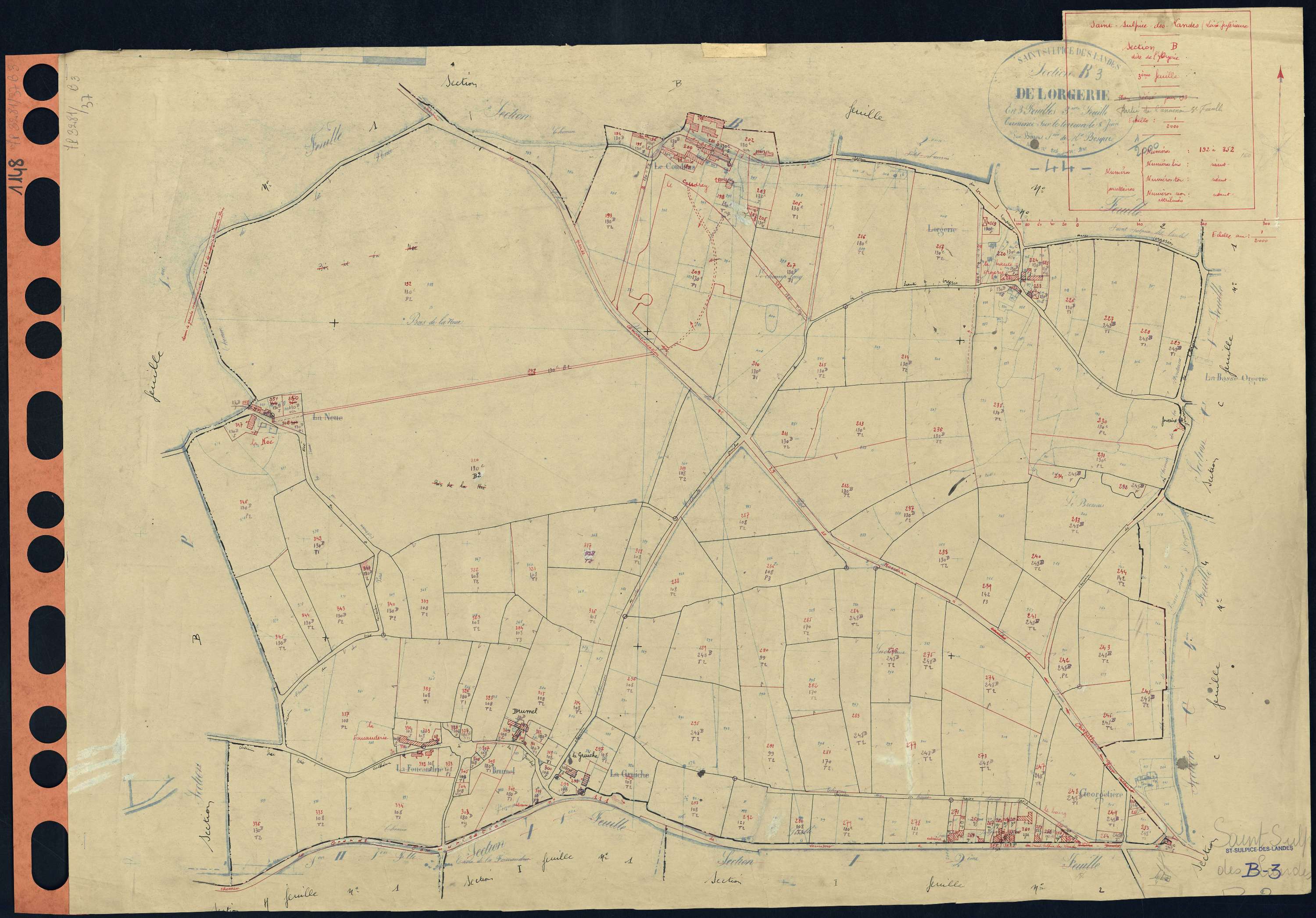 Saint-Sulpice-des-Landes - Section B3 Orgerie (section de l') . 192-352