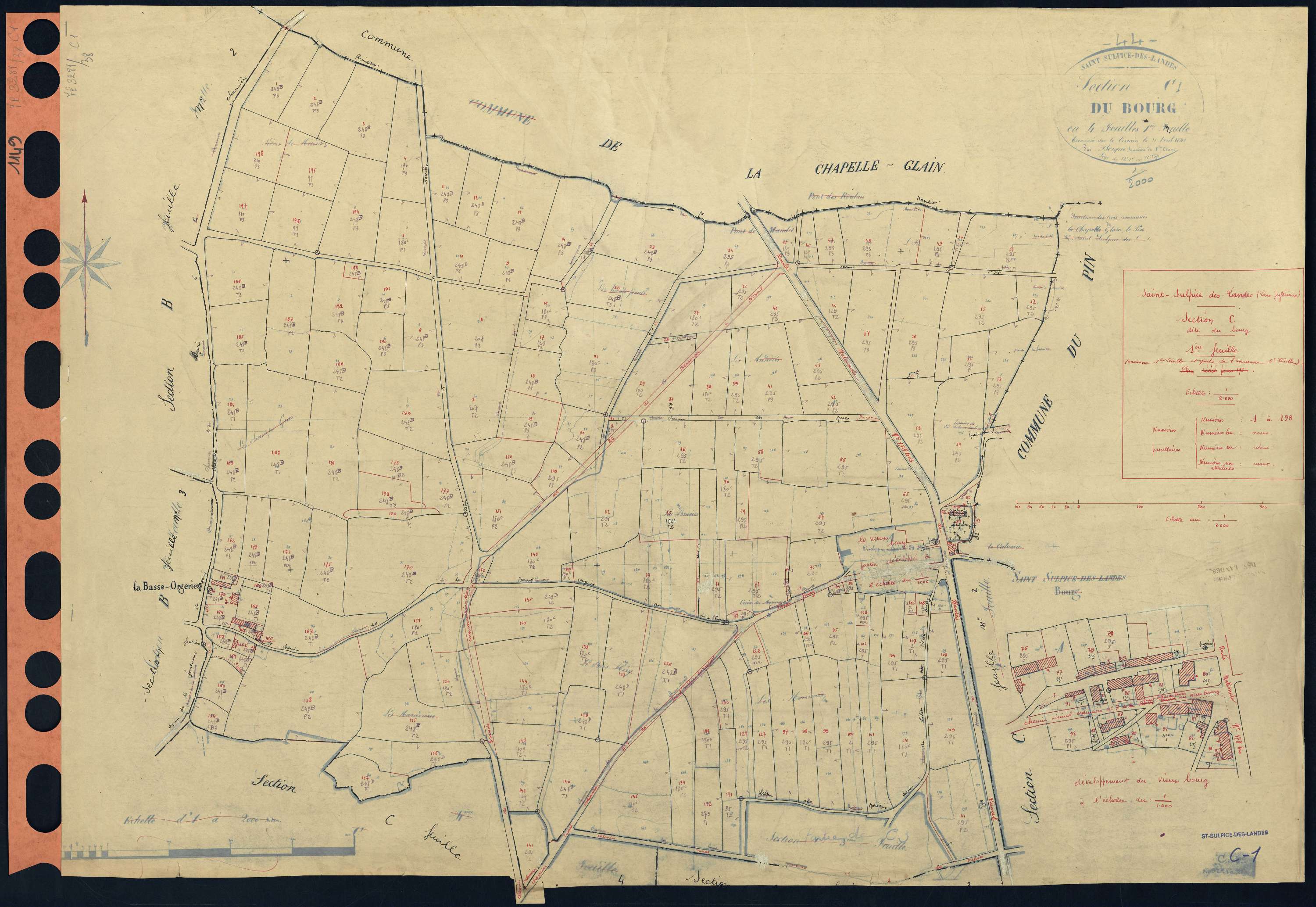 Saint-Sulpice-des-Landes - Section C1 Bourg (section du) . 1-198