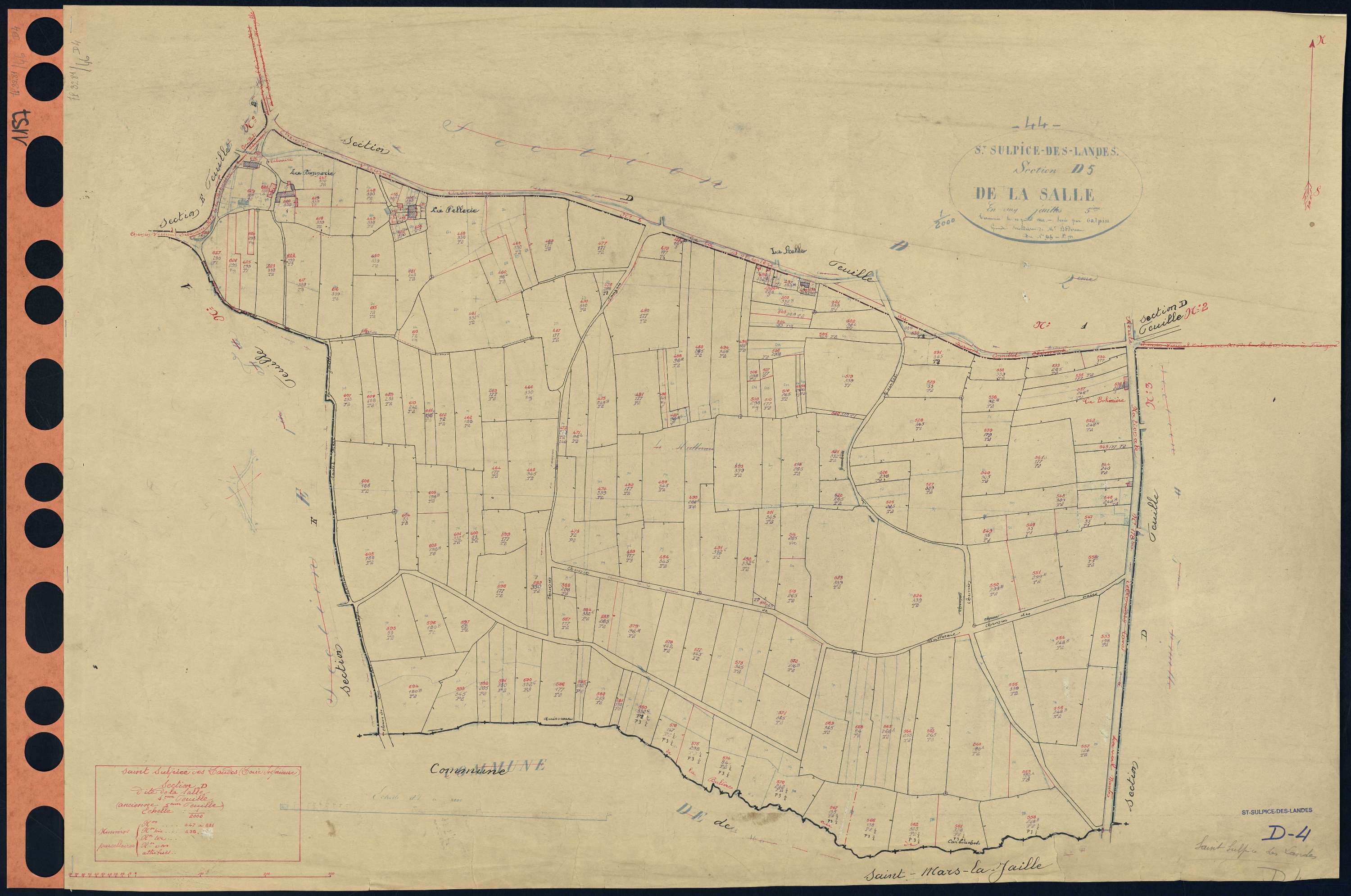 Saint-Sulpice-des-Landes - Section D4 Salle (section de La) . 447-631