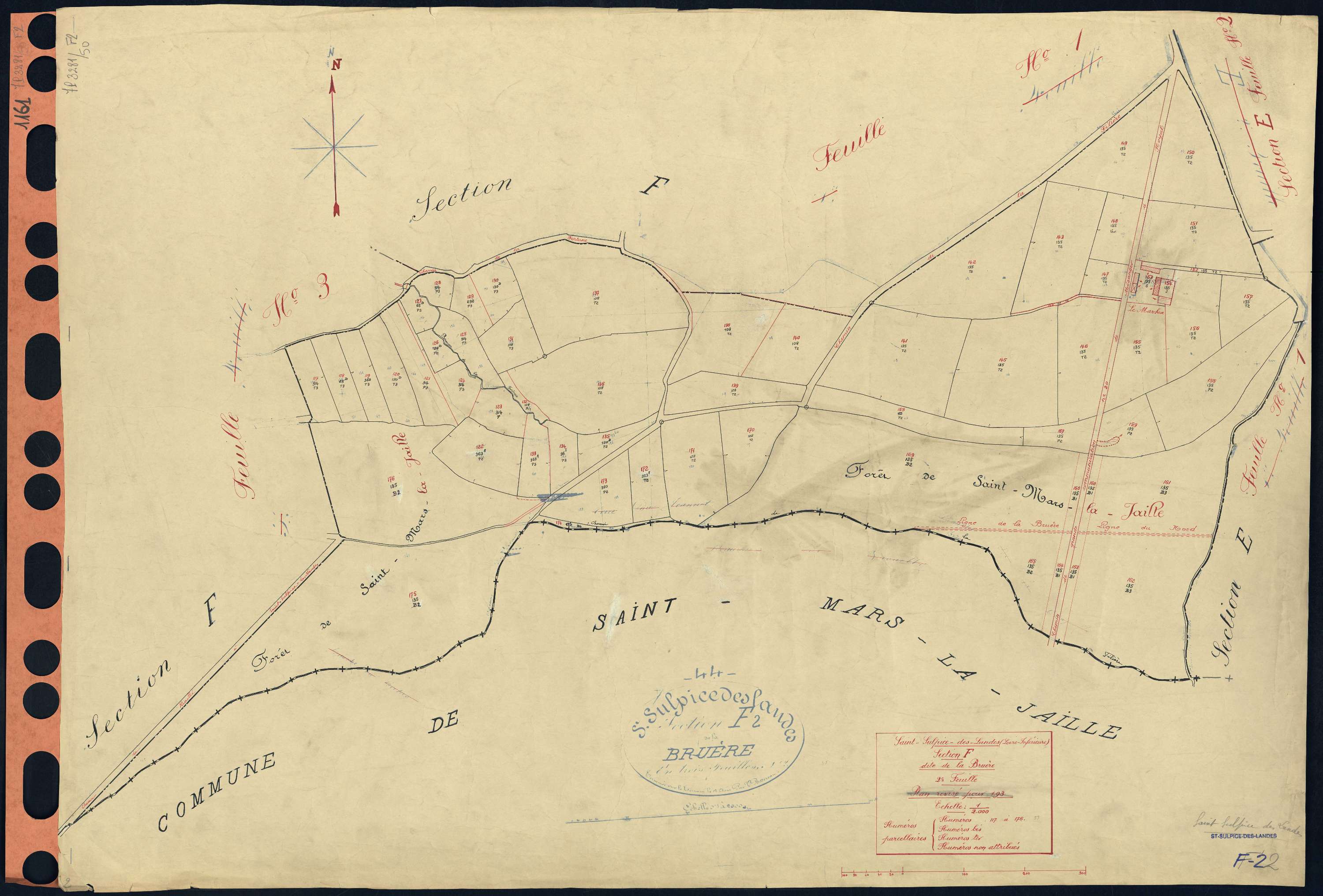 Saint-Sulpice-des-Landes - Section F2 Bruère (section de La) . 117-176