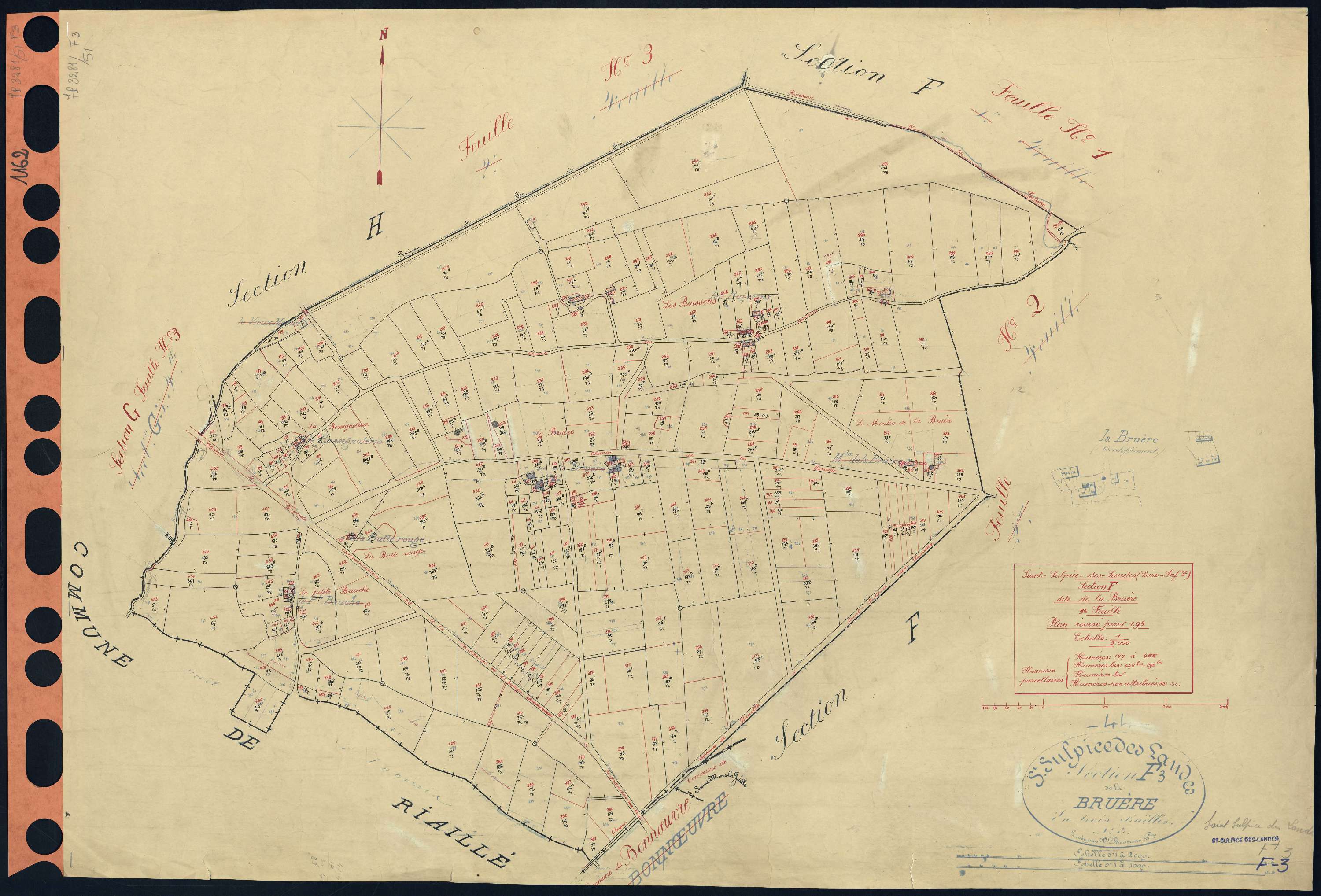 Saint-Sulpice-des-Landes - Section F3 Bruère (section de La) . 177-465