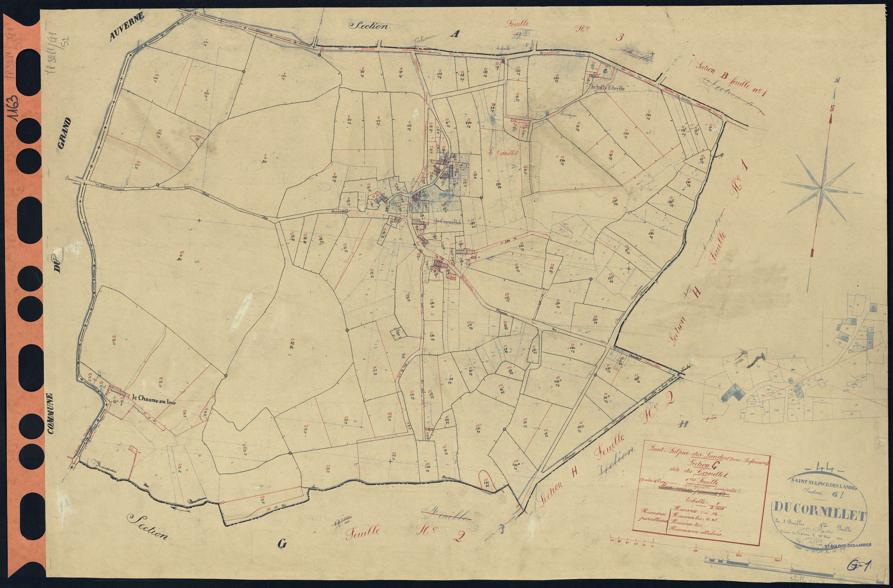 Saint-Sulpice-des-Landes - Section G1 Cornillet (section du) . 1-164