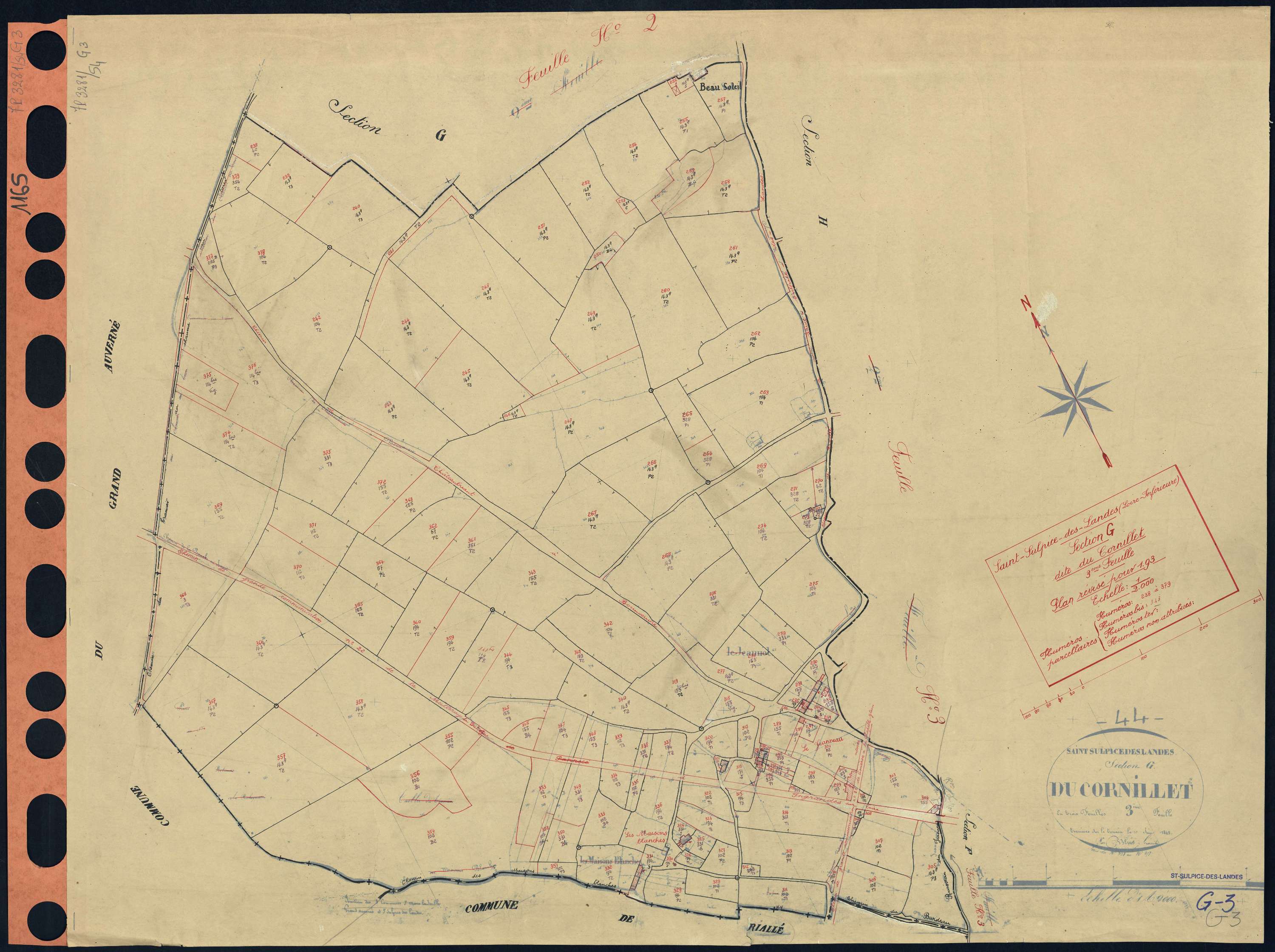 Saint-Sulpice-des-Landes - Section G3 Cornillet (section du) . 238-379