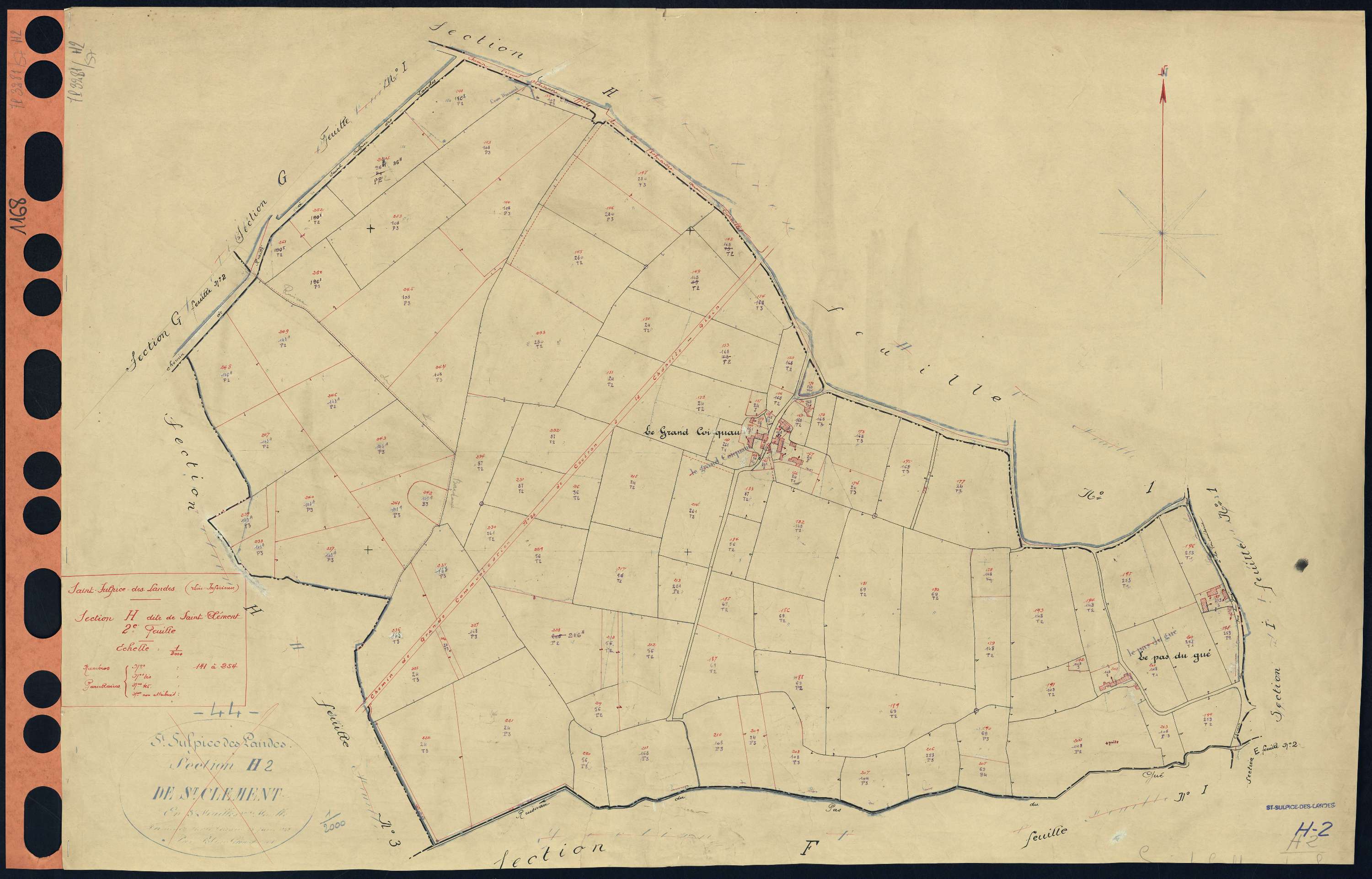 Saint-Sulpice-des-Landes - Section H2 Saint-Clément (section de) . 141-254