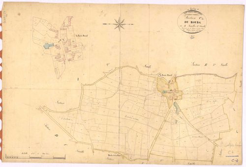Saint-Sulpice-des-Landes - Section C4 Bourg (section du) ; 636-827