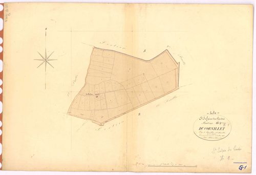 Saint-Sulpice-des-Landes - Section G1 Cornillet (section du) ; 1-274