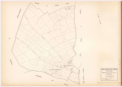 Saint-Sulpice-des-Landes - Section G3 Cornillet (section du) ; 238-379