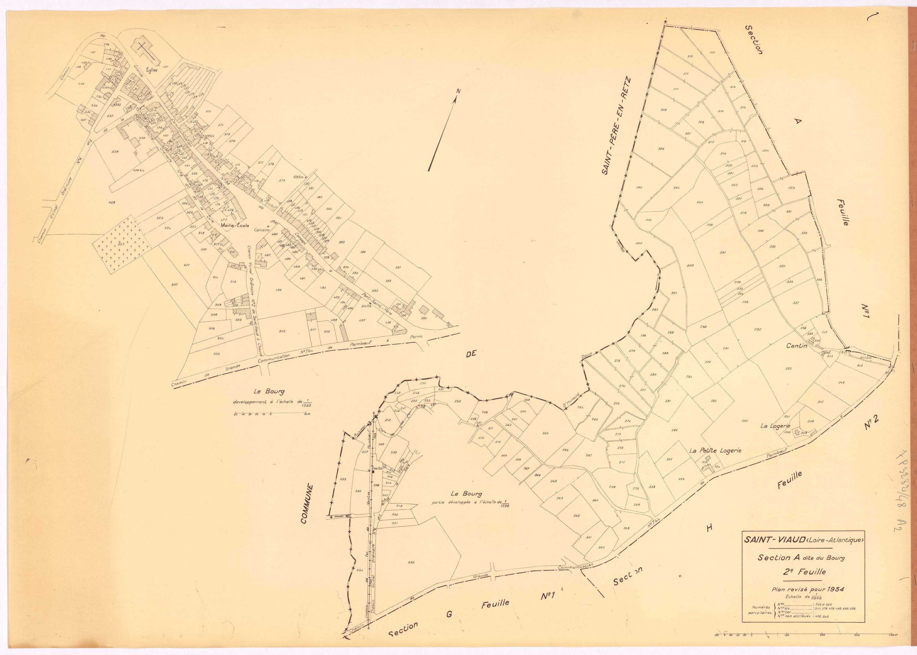 Saint-Viaud - Section A2 Bourg (section du) ; 245-560
