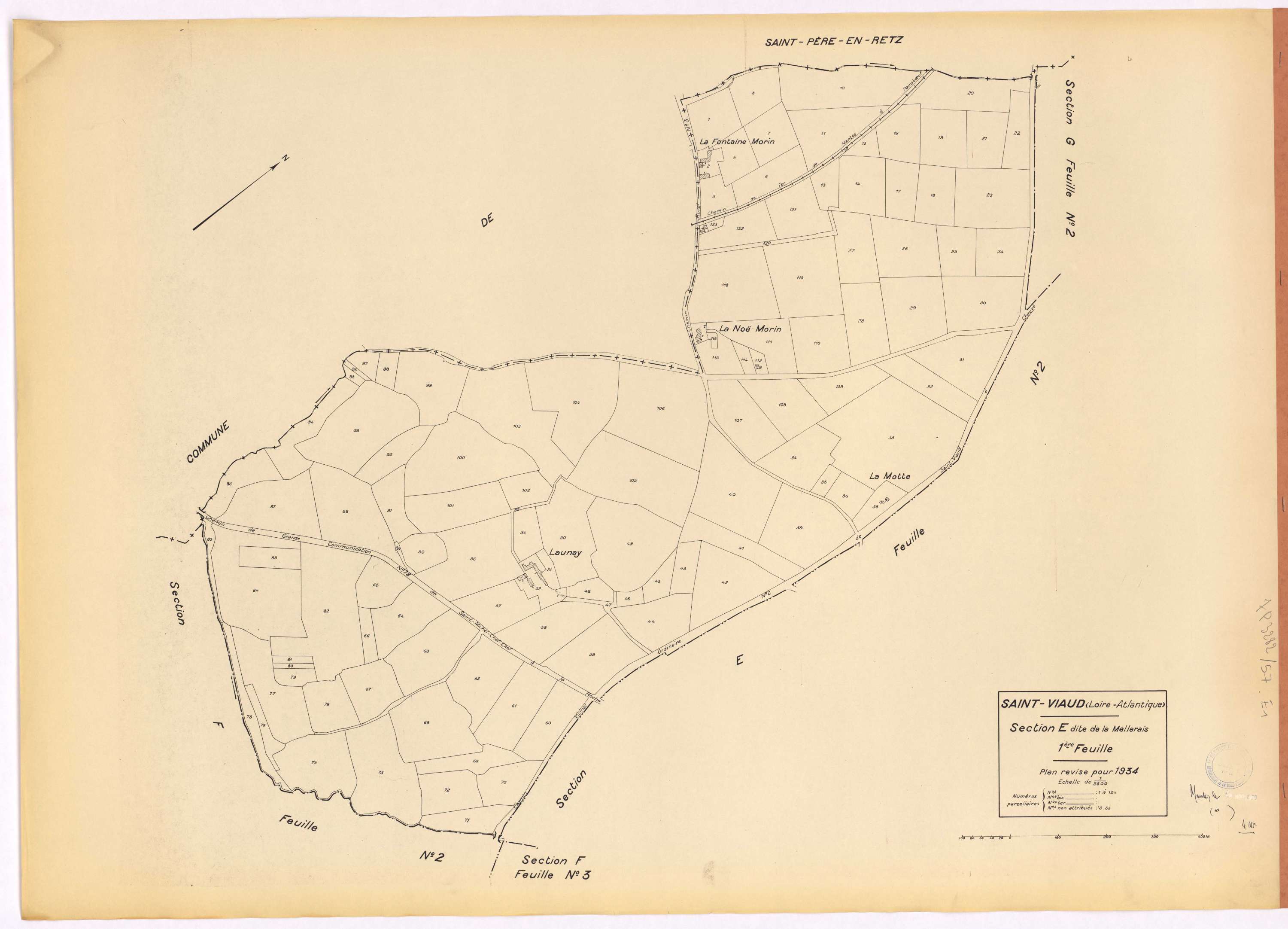Saint-Viaud - Section E1 Mellerais (section de La) ; 1-124