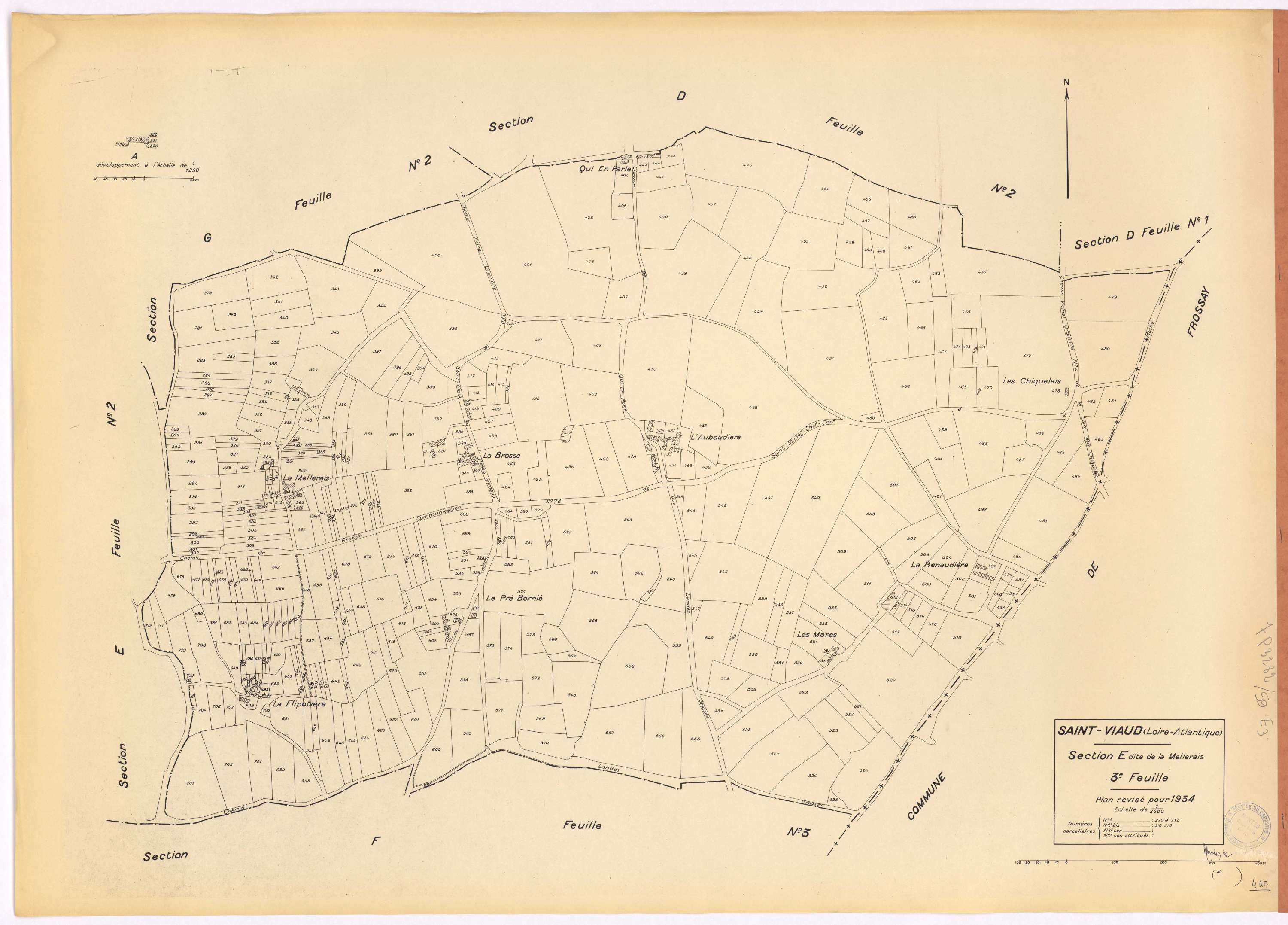 Saint-Viaud - Section E3 Mellerais (section de La) ; 279-712