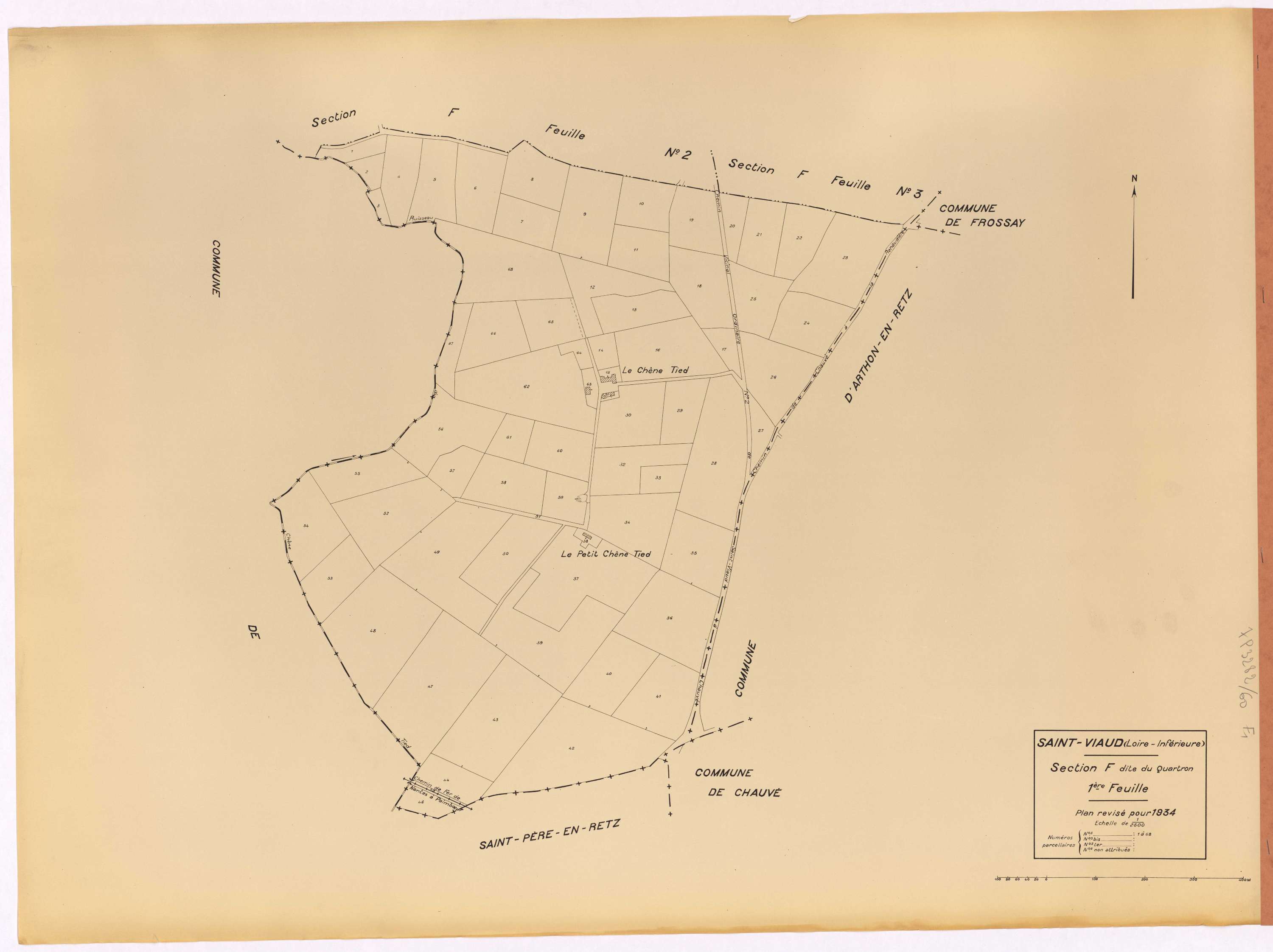 Saint-Viaud - Section F1 Quartron (section du) ; 1-68