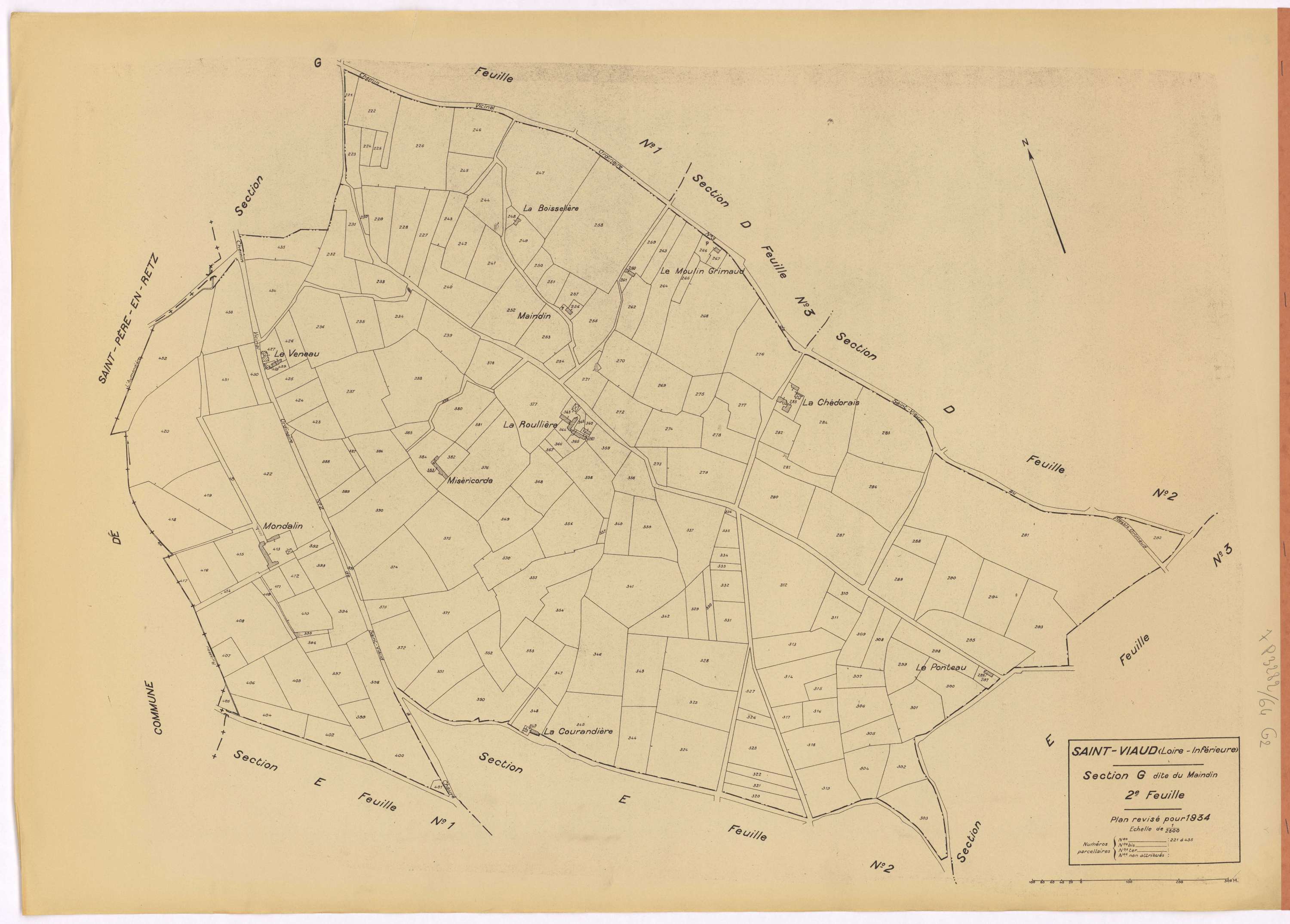 Saint-Viaud - Section G2 Maindin (section du) ; 221-435