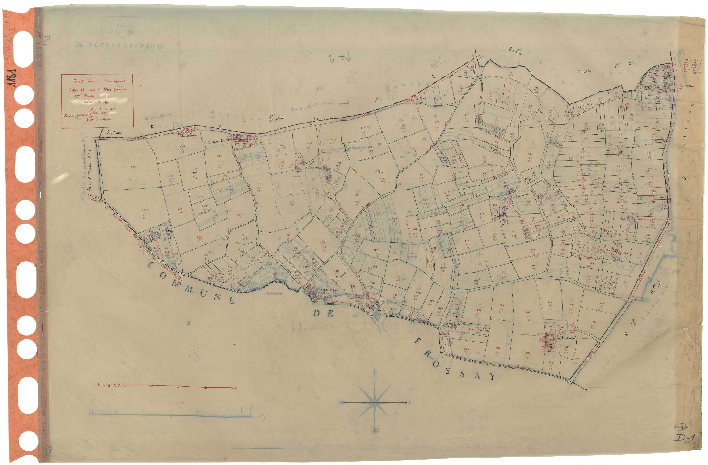 Saint-Viaud - Section D1 Plessis Grimaud (section du) . 1-319