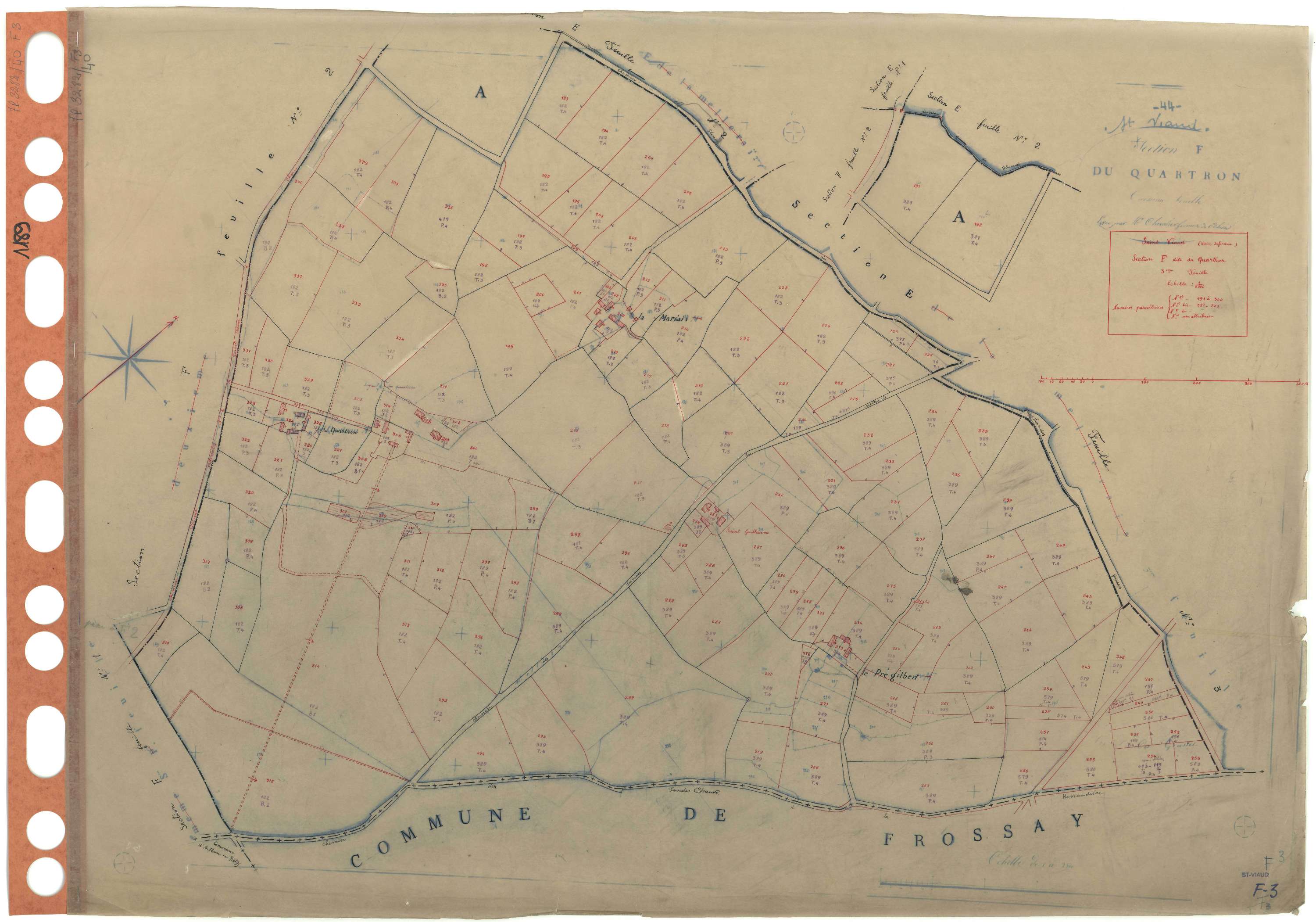 Saint-Viaud - Section F3 Quartron (section du) . 191-340