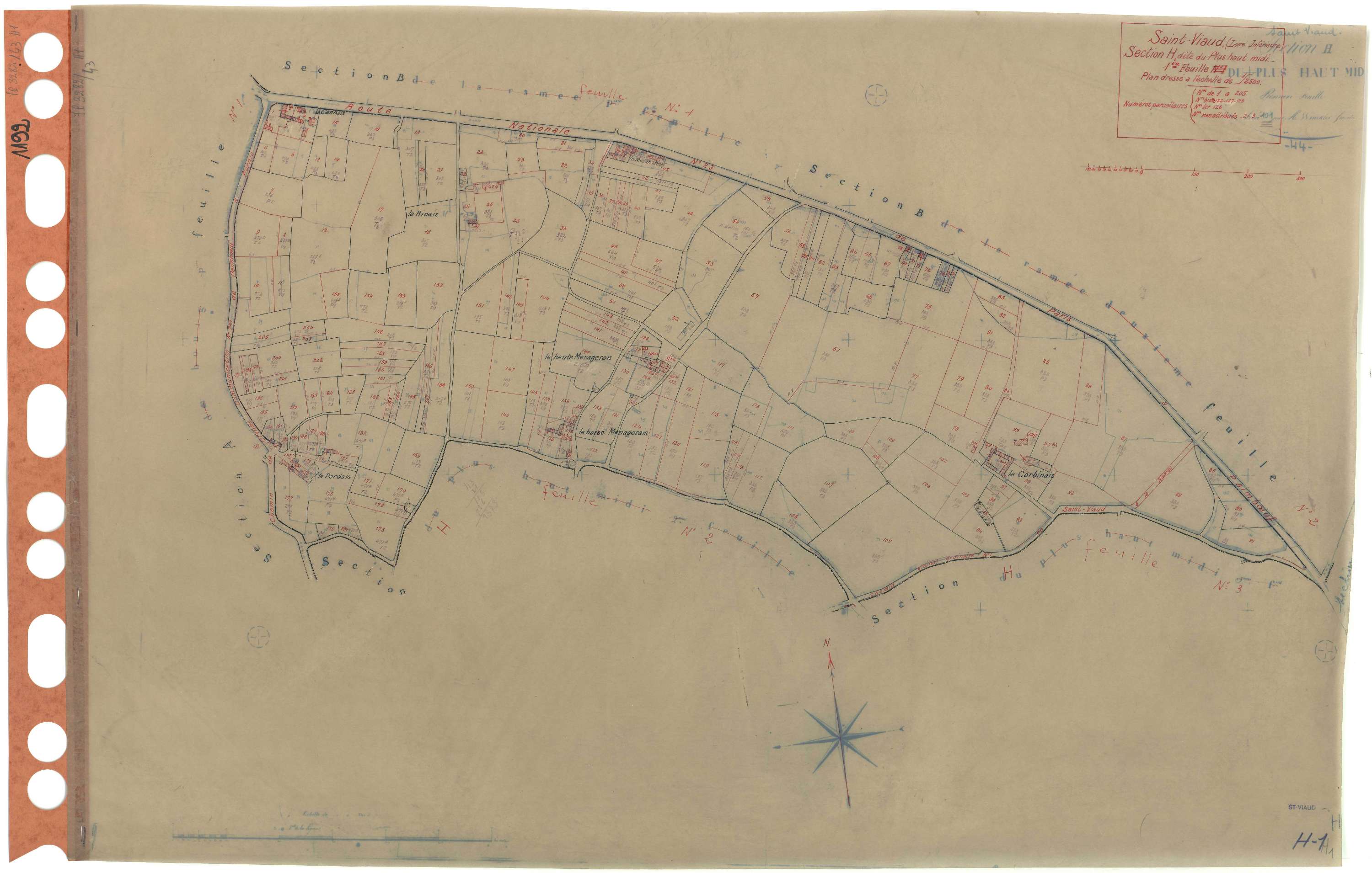 Saint-Viaud - Section H1 Plus Haut Midi (section du) . 1-205