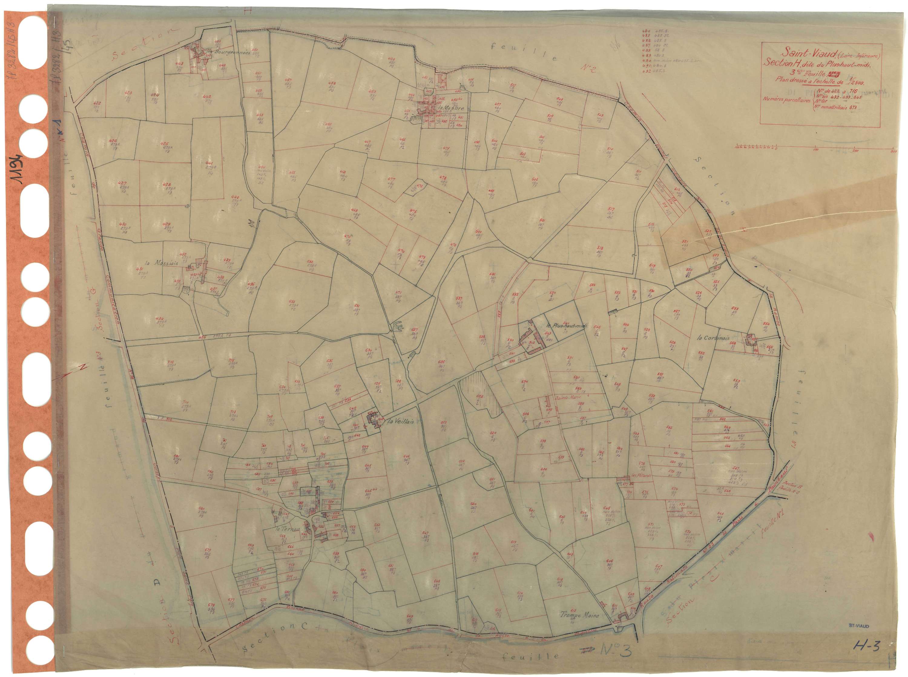 Saint-Viaud - Section H3 Plus Haut Midi (section du) . 422-716