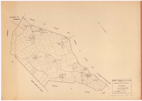 Saint-Viaud - Section A1 Bourg (section du) ; 1-244