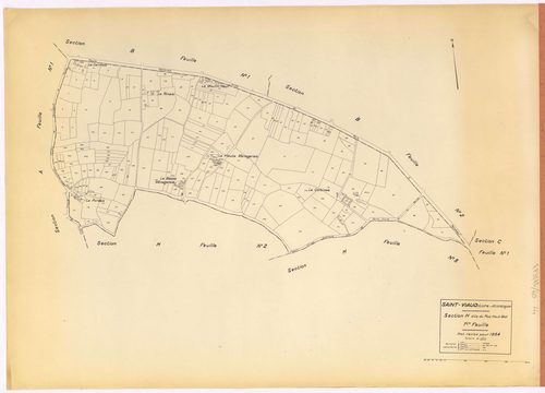 Saint-Viaud - Section H1 Plus-Haut-Midi (section du) ; 1-205