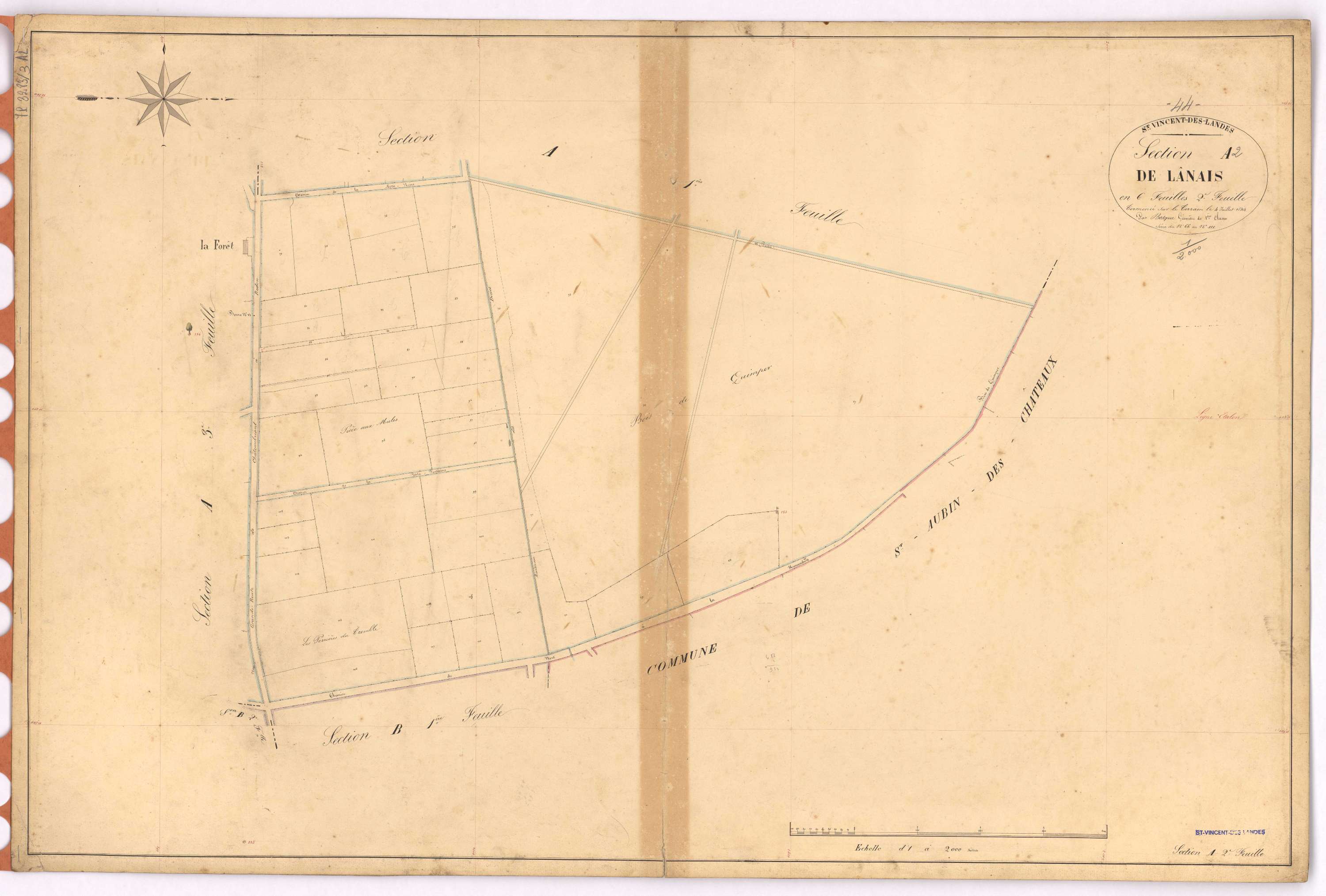 Saint-Vincent-des-Landes - Section A2 Lânais (section de) ; 66-111