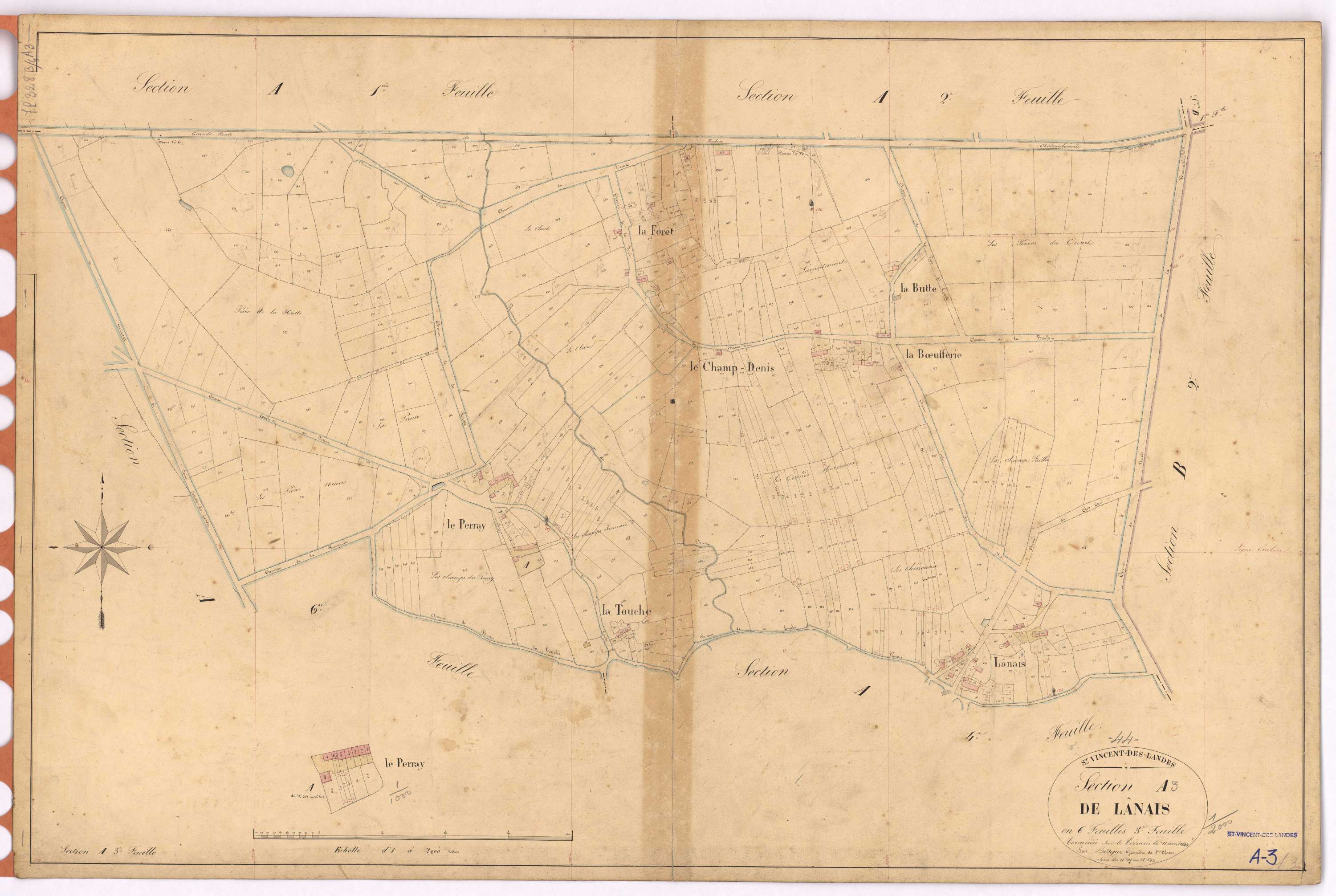 Saint-Vincent-des-Landes - Section A3 Lânais (section de) ; 112-623