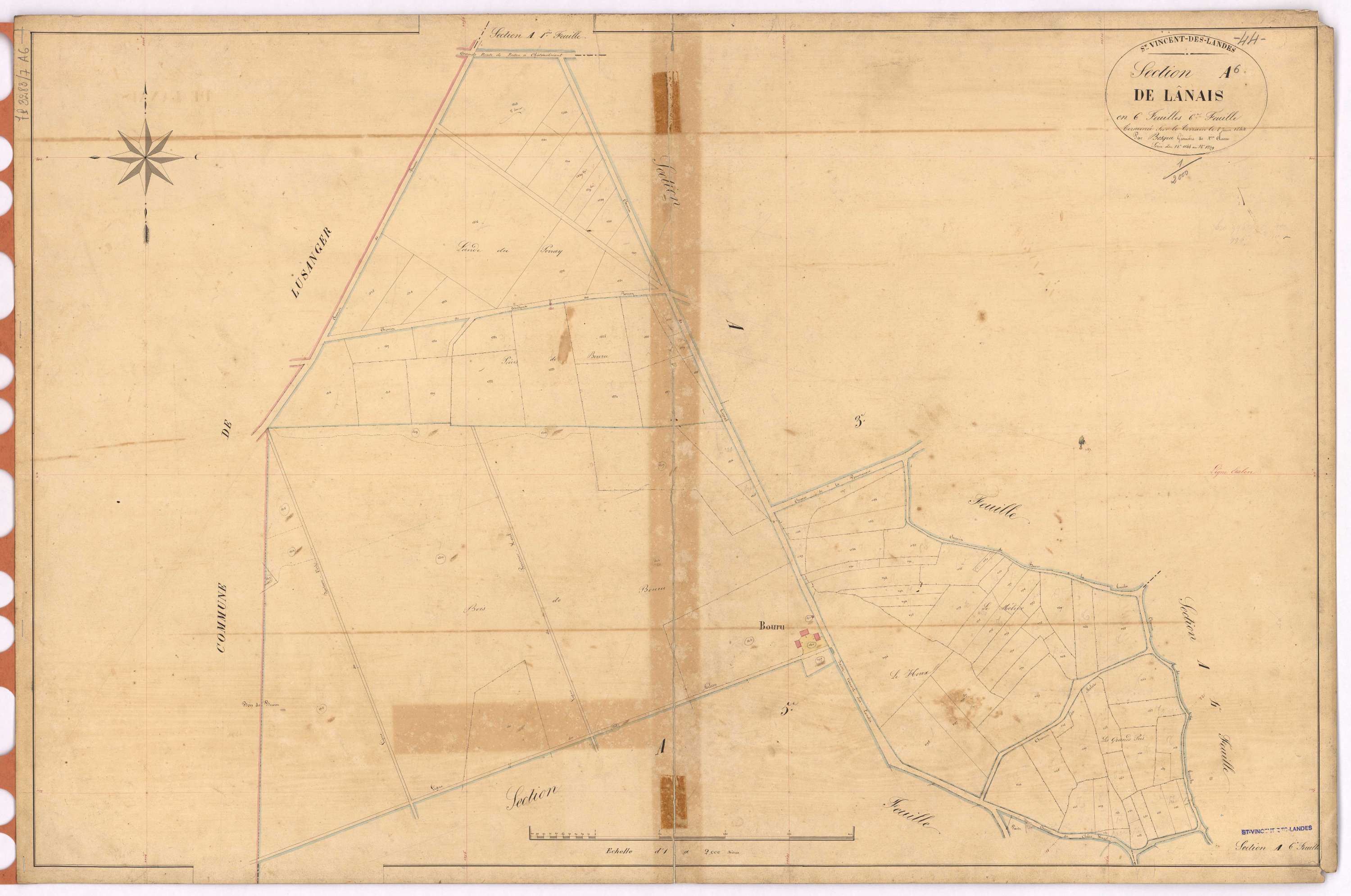 Saint-Vincent-des-Landes - Section A6 Lânais (section de) ; 1144-1239