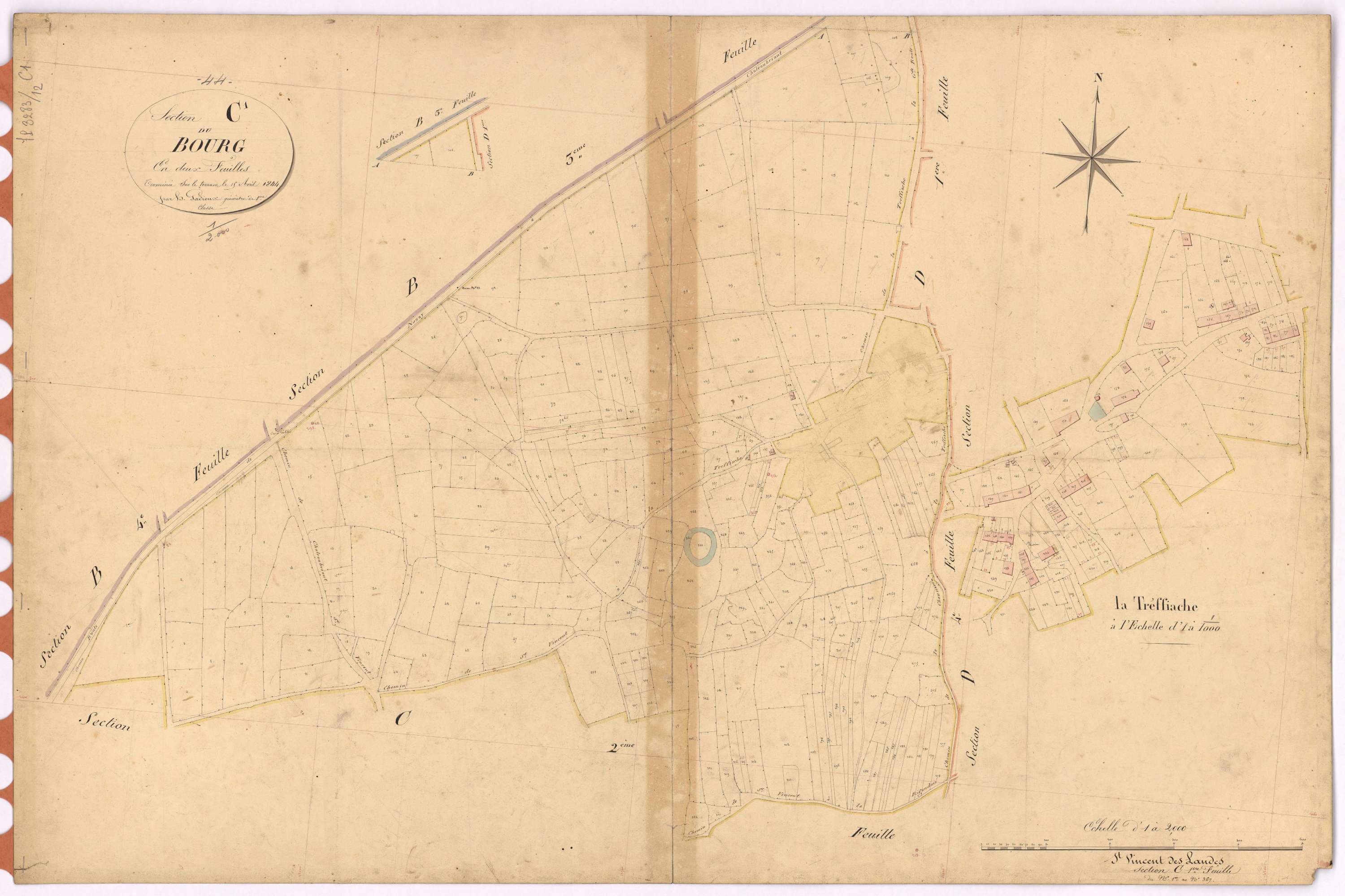 Saint-Vincent-des-Landes - Section C1 Bourg (section du) ; 1-367