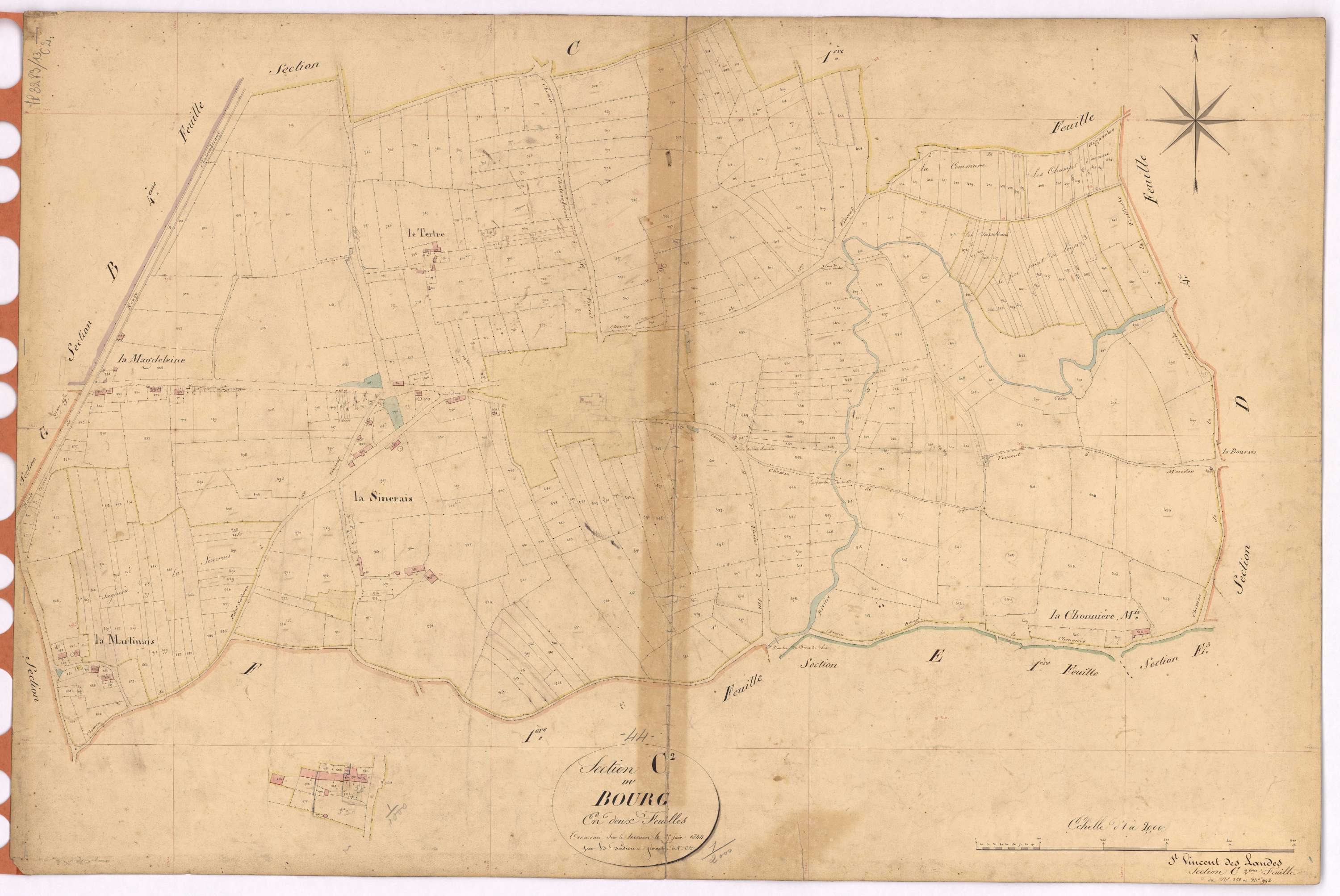 Saint-Vincent-des-Landes - Section C2 Bourg (section du) ; 368-992