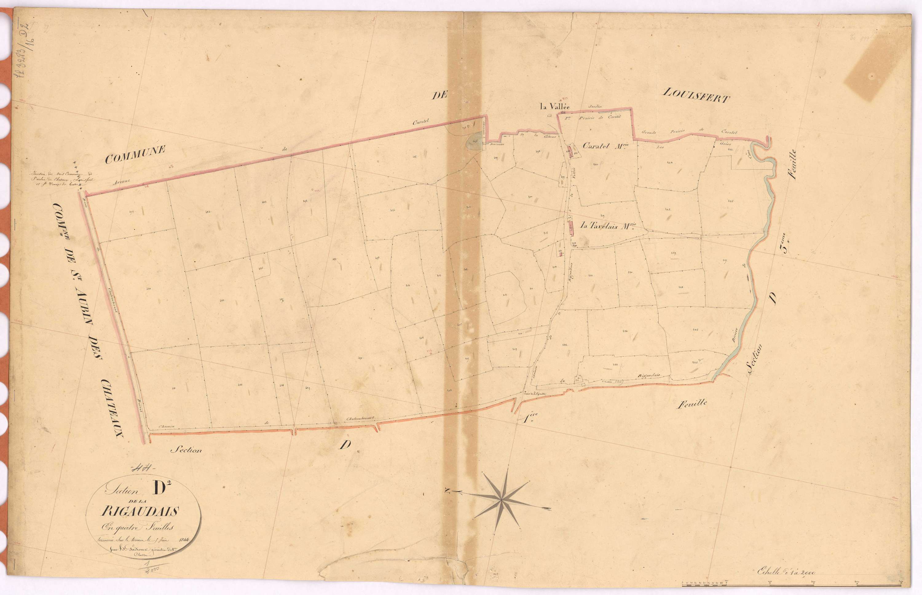 Saint-Vincent-des-Landes - Section D2 Rigaudais (section de La) ; 479-536
