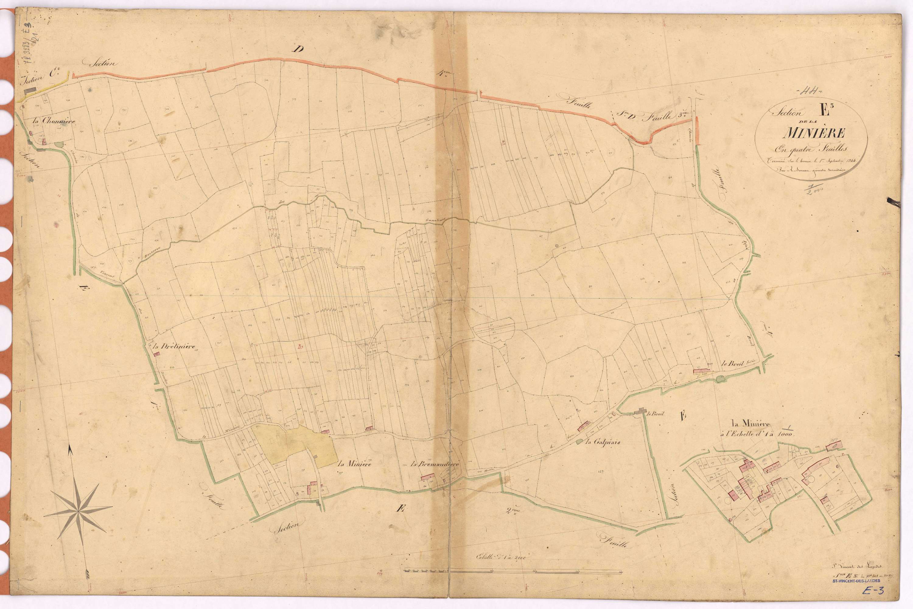 Saint-Vincent-des-Landes - Section E3 Minière (section de La) ; 508-875