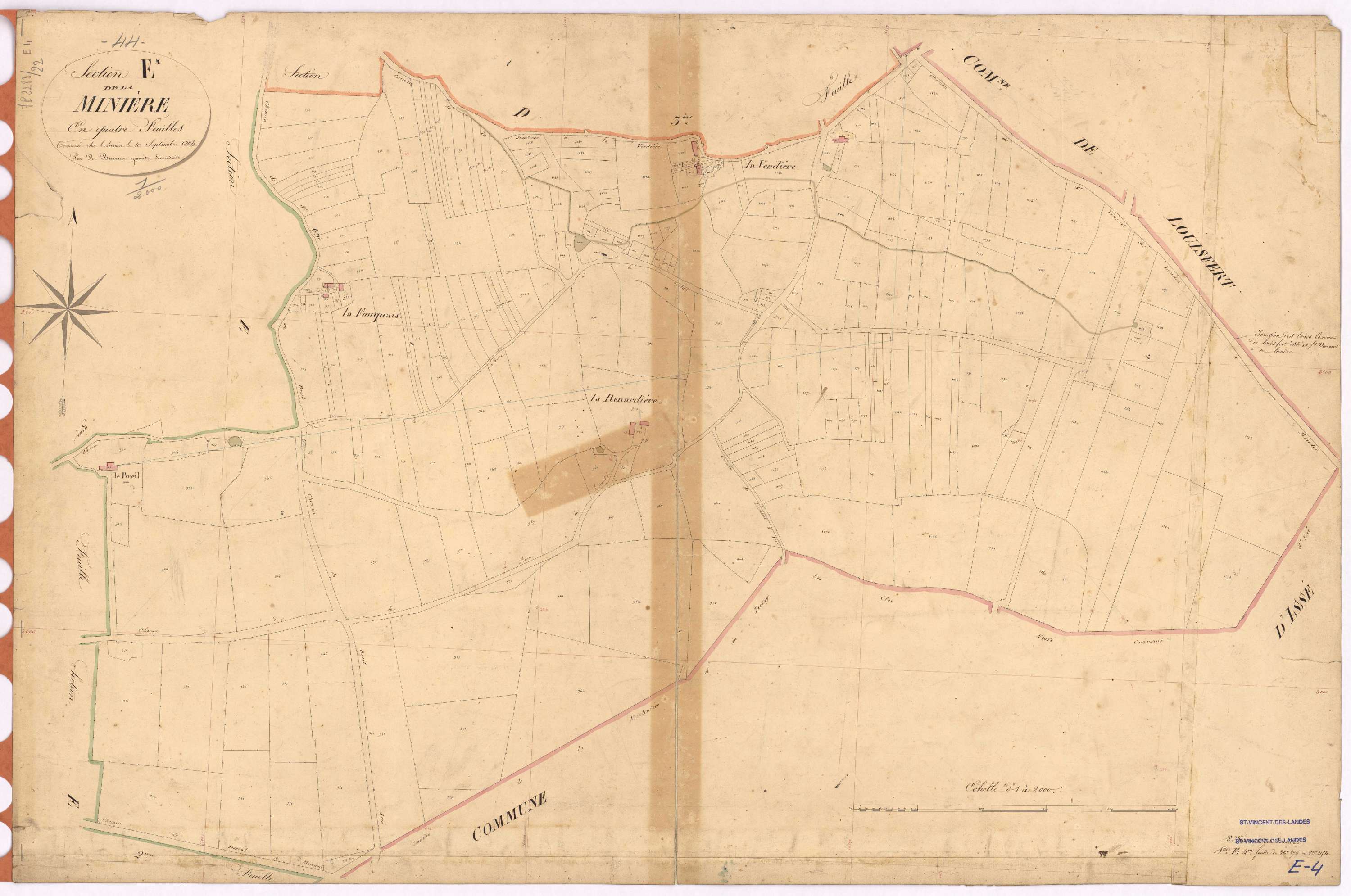 Saint-Vincent-des-Landes - Section E4 Minière (section de La) ; 876-1154