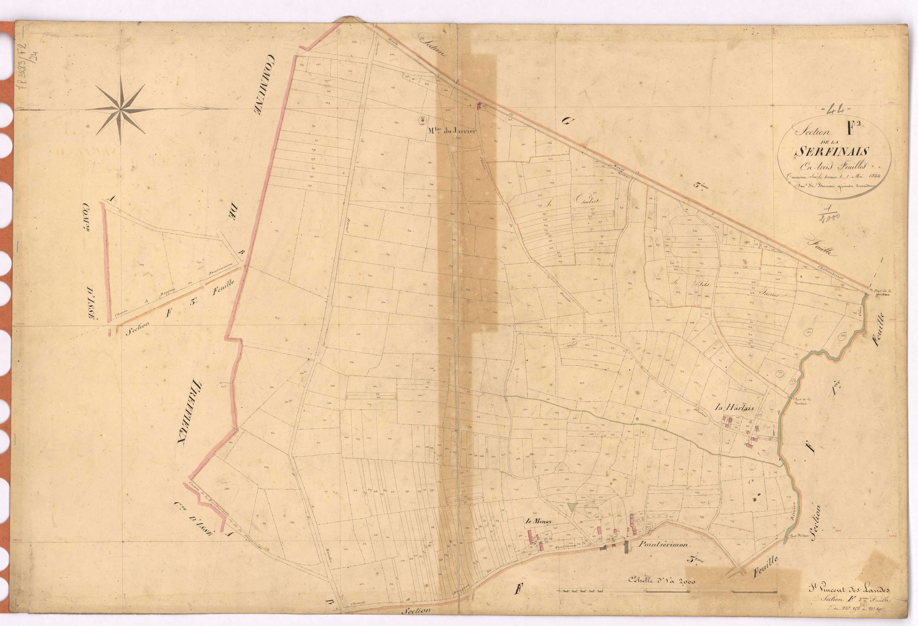 Saint-Vincent-des-Landes - Section F2 Serfinais (section de La) ; 256-690