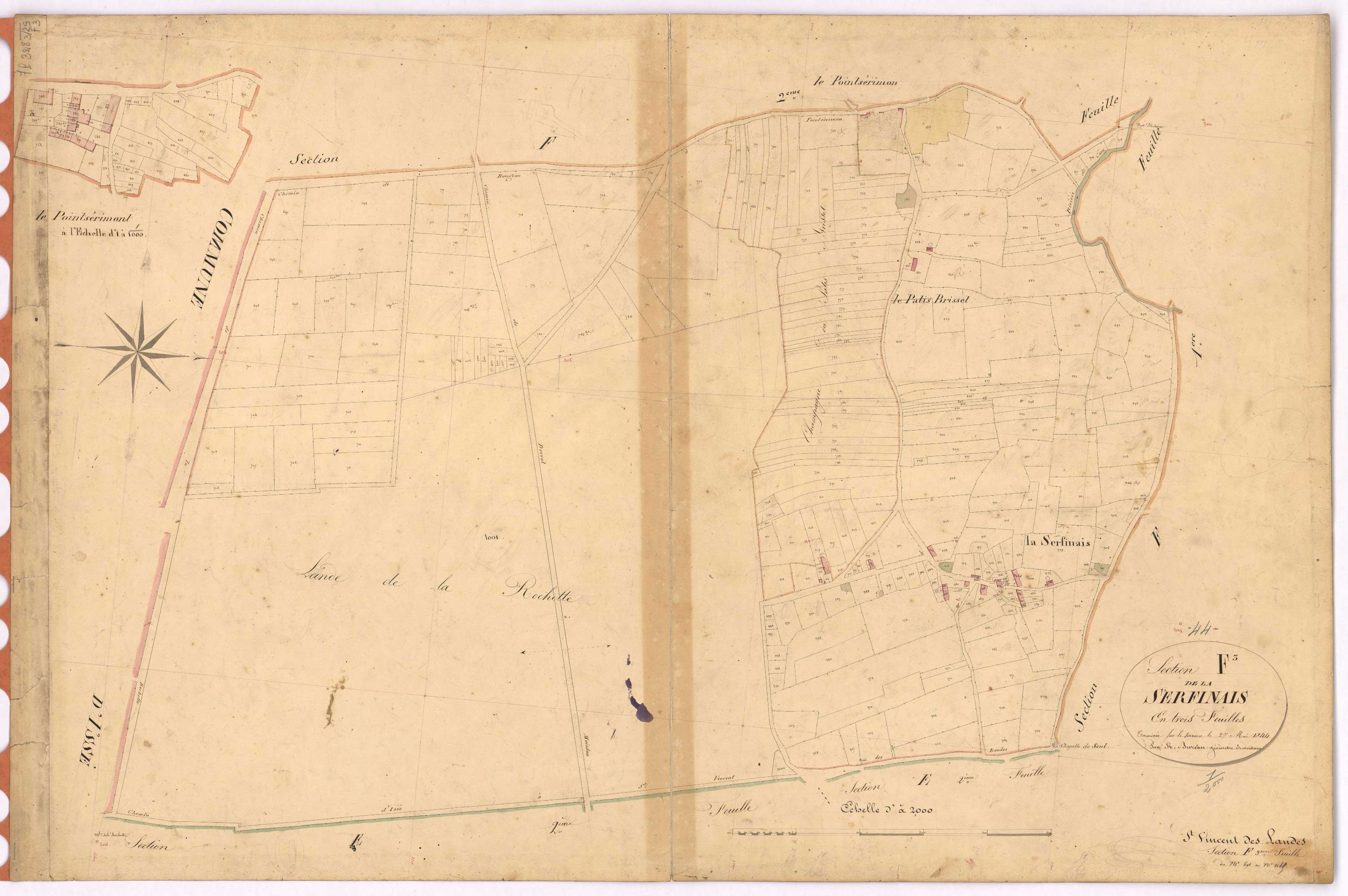 Saint-Vincent-des-Landes - Section F3 Serfinais (section de La) ; 691-1015