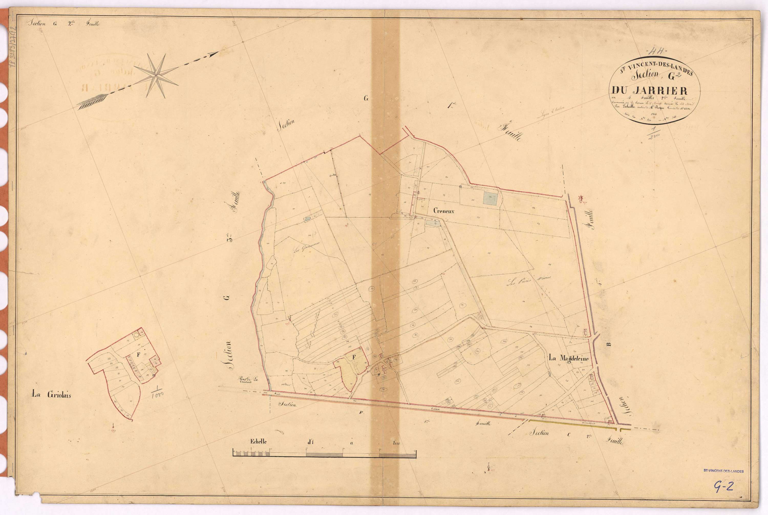 Saint-Vincent-des-Landes - Section G2 Jarrier (section du) ; 599-766