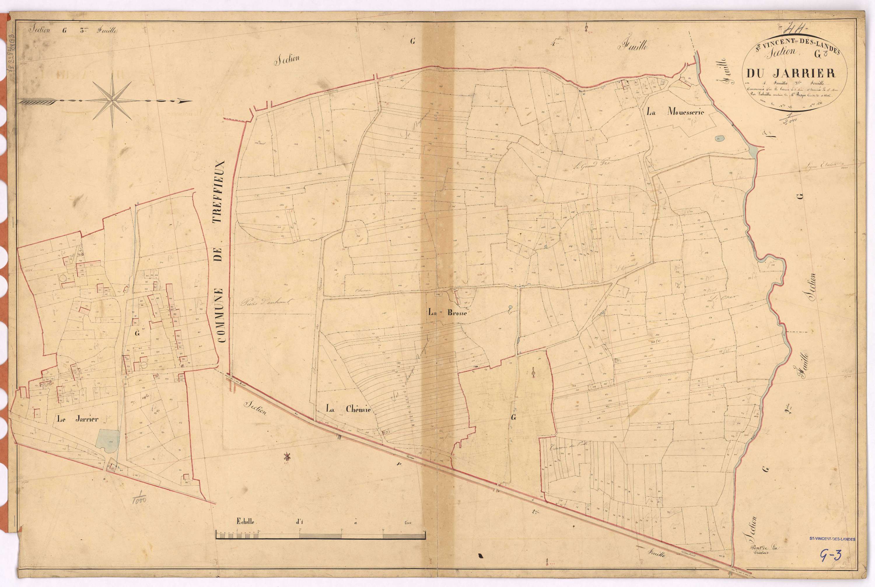 Saint-Vincent-des-Landes - Section G3 Jarrier (section du) ; 767-1230