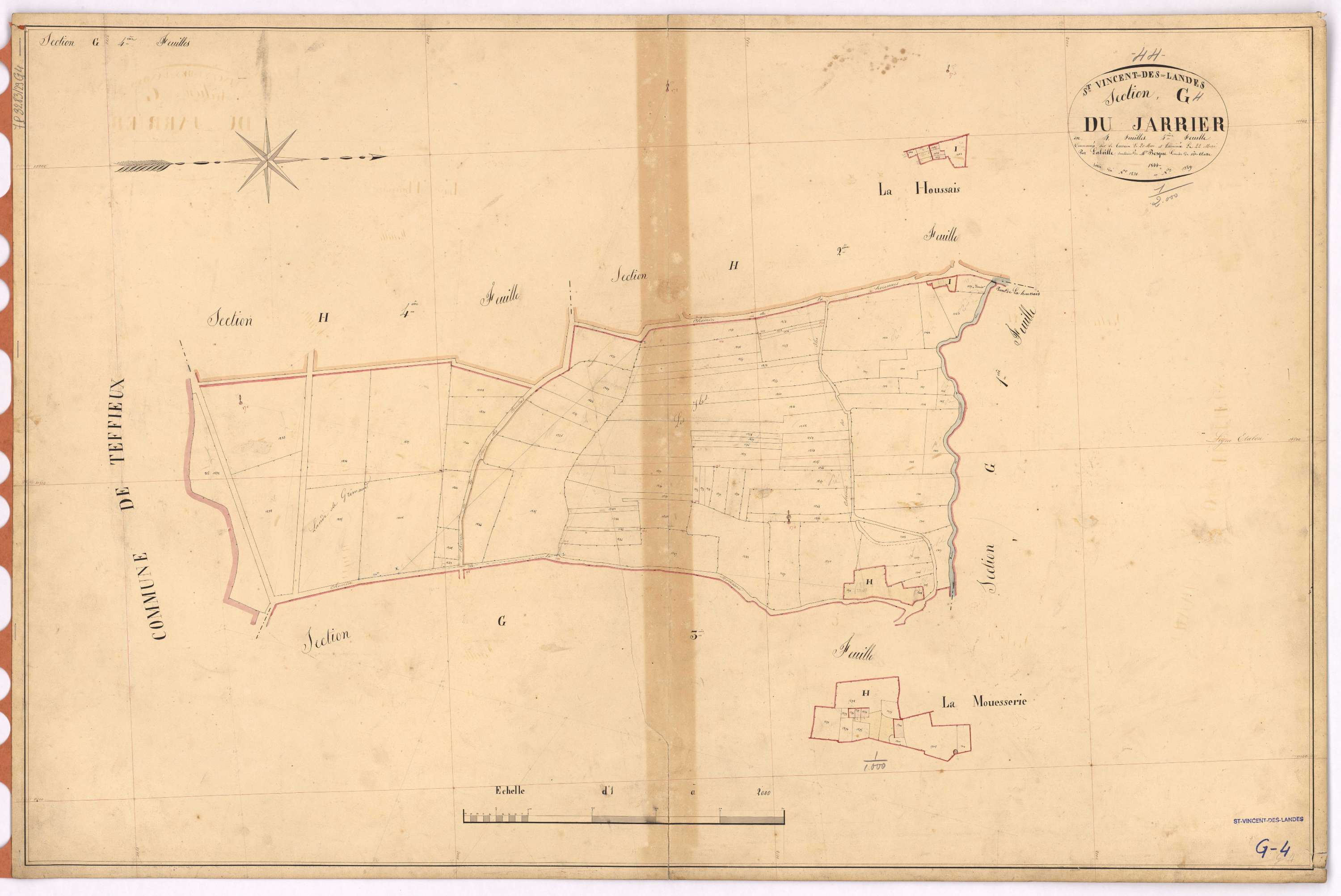 Saint-Vincent-des-Landes - Section G4 Jarrier (section du) ; 1231-1329